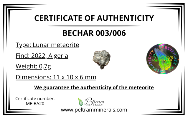 Meteorite lunare Bechar 003/006 – Algeria – MEBA20