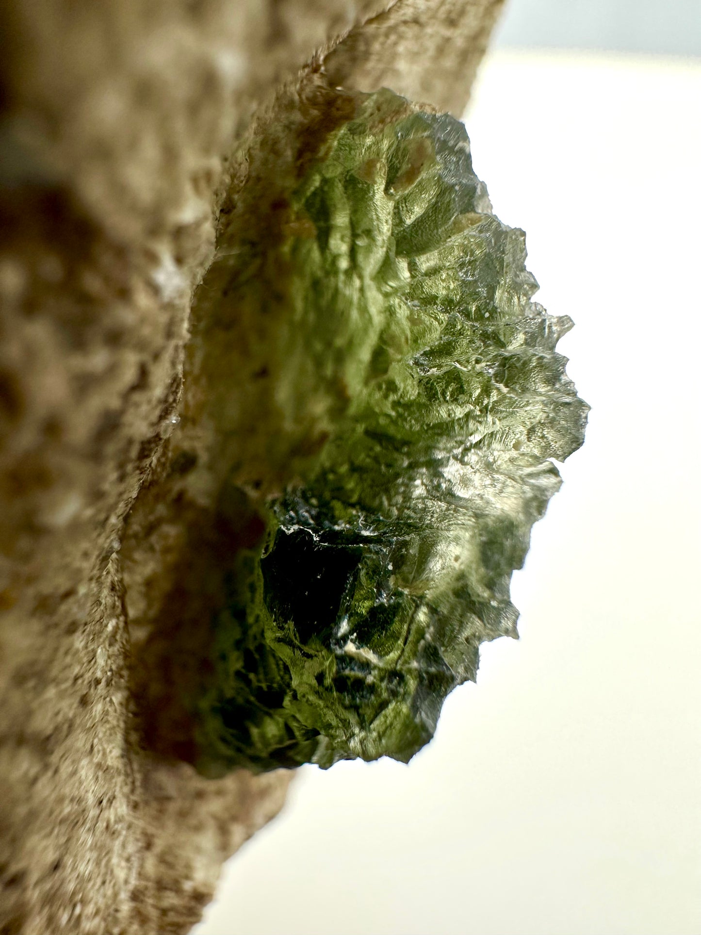 Moldavite in the sediment – Besednice Stoh