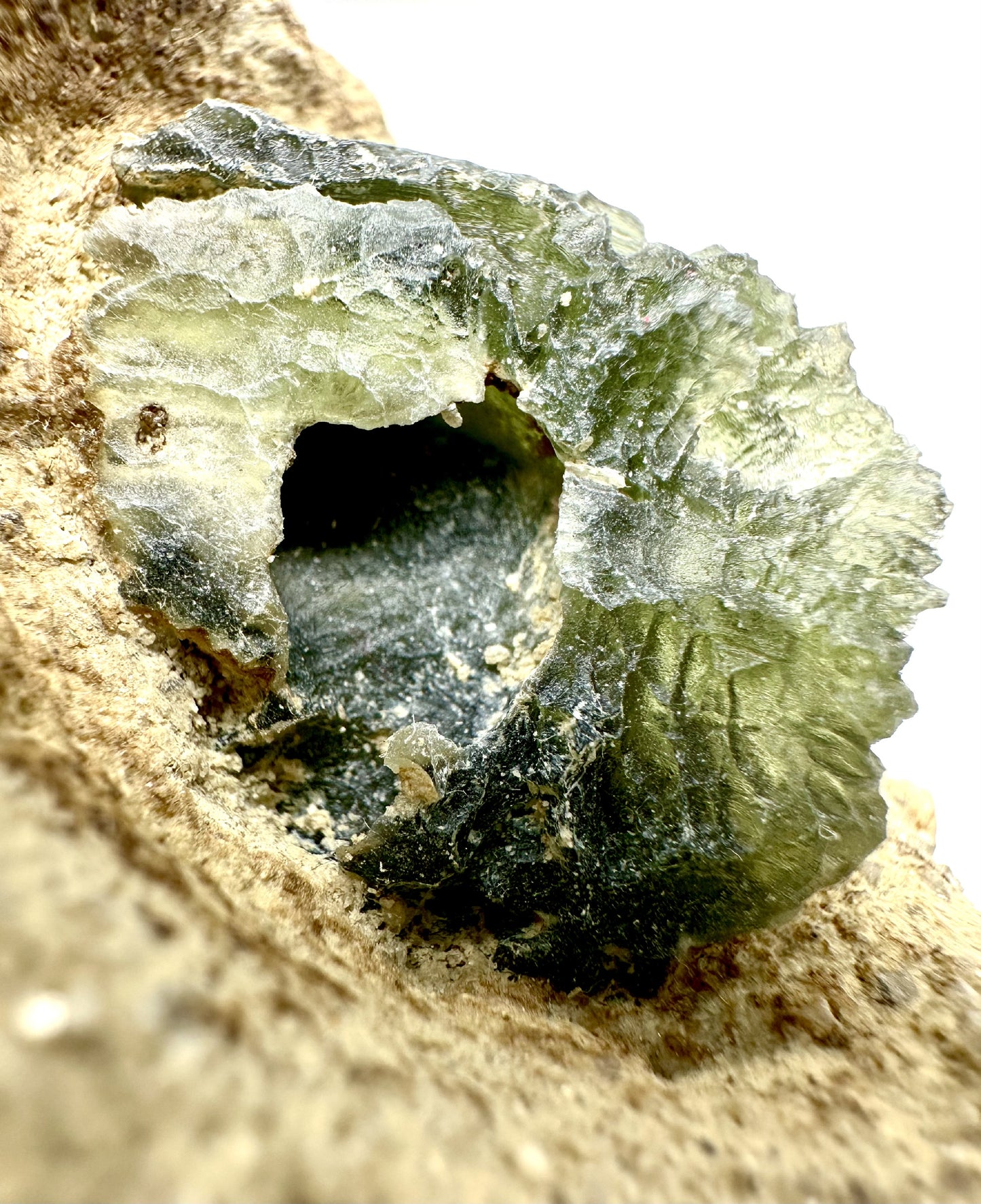 Moldavite in the sediment – Besednice Stoh
