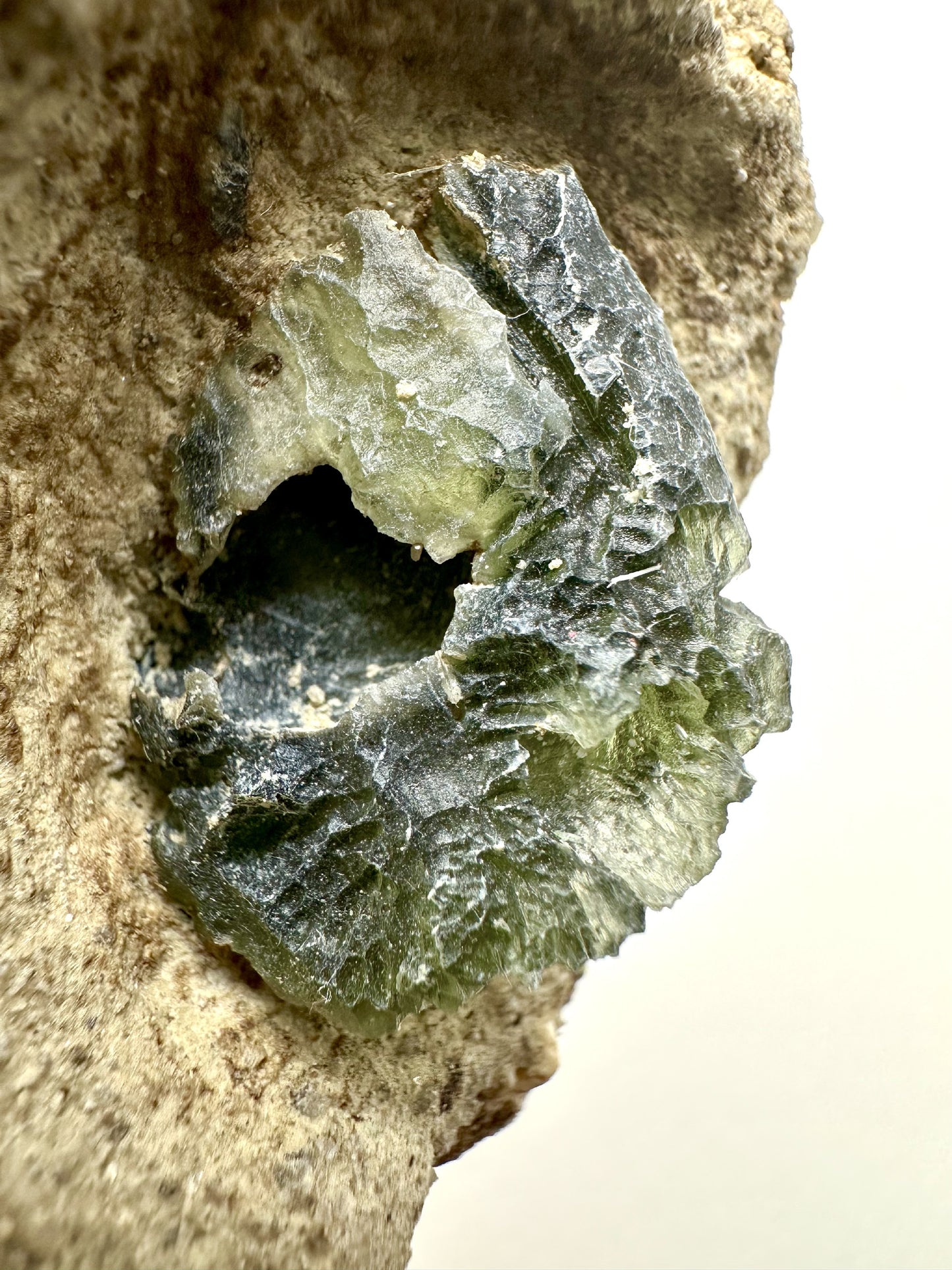 Moldavite in the sediment – Besednice Stoh