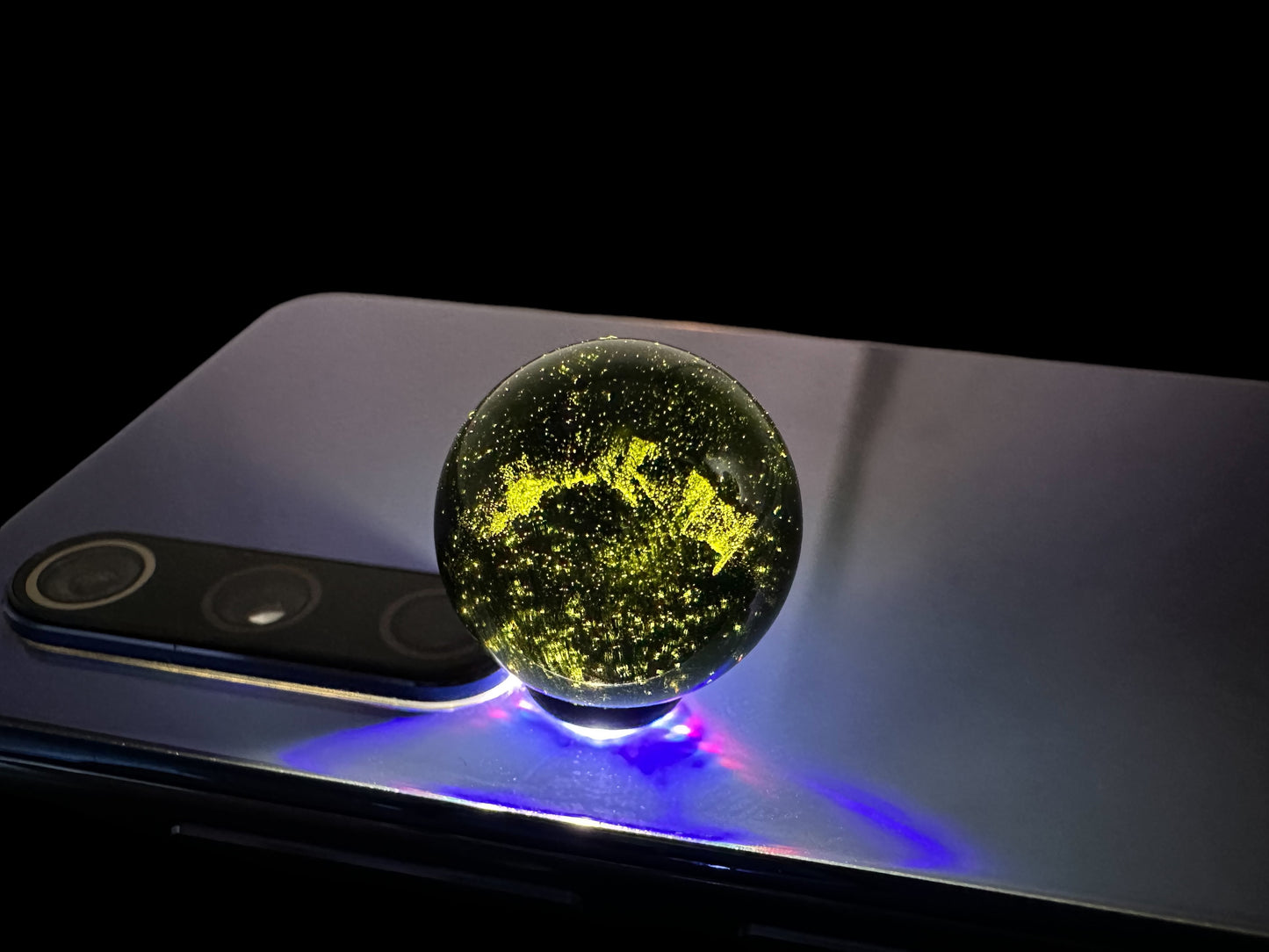Moldavite Faccettata – sfera – BV031