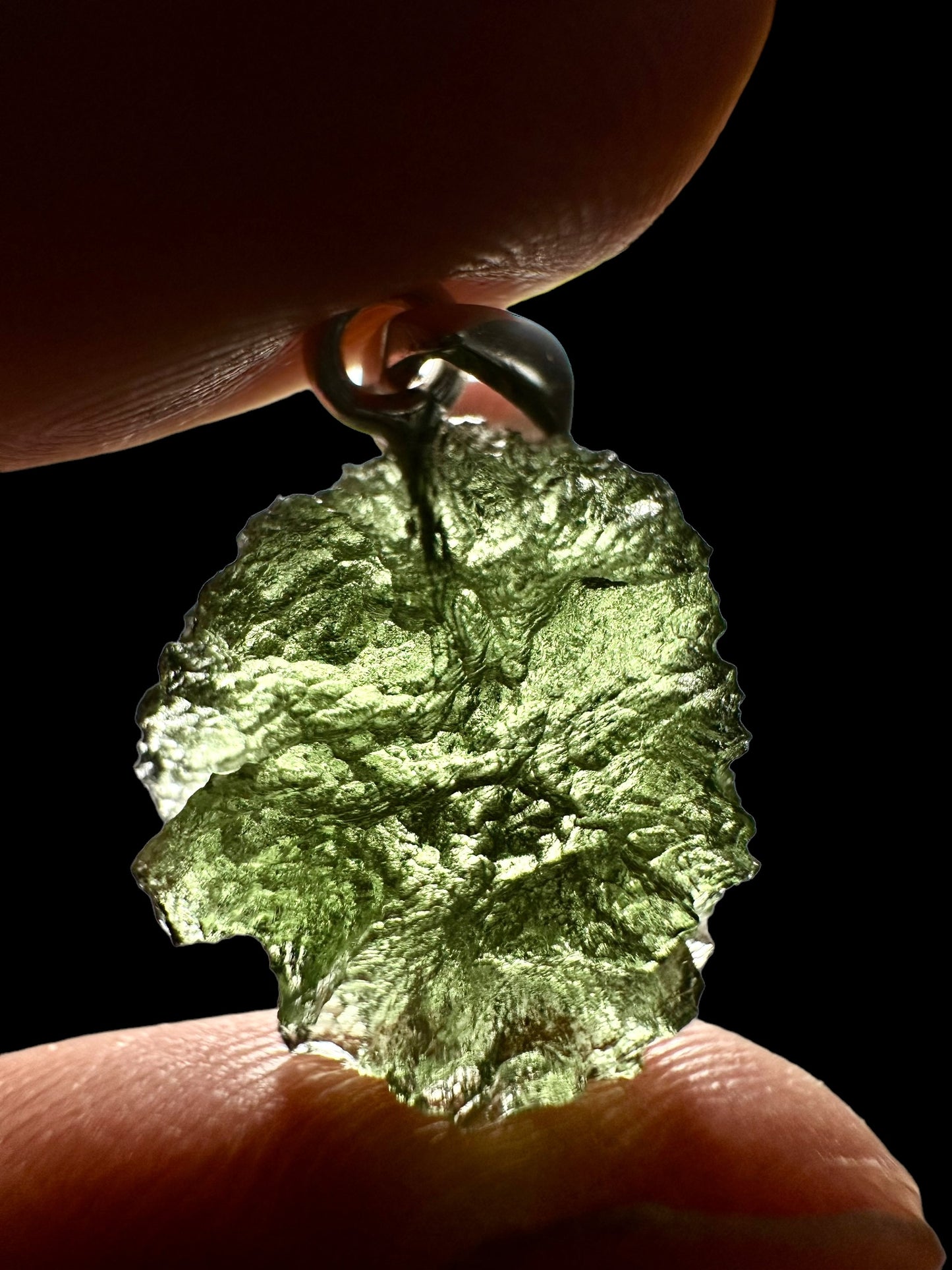 Pendente in argento con Moldavite – SP/V125