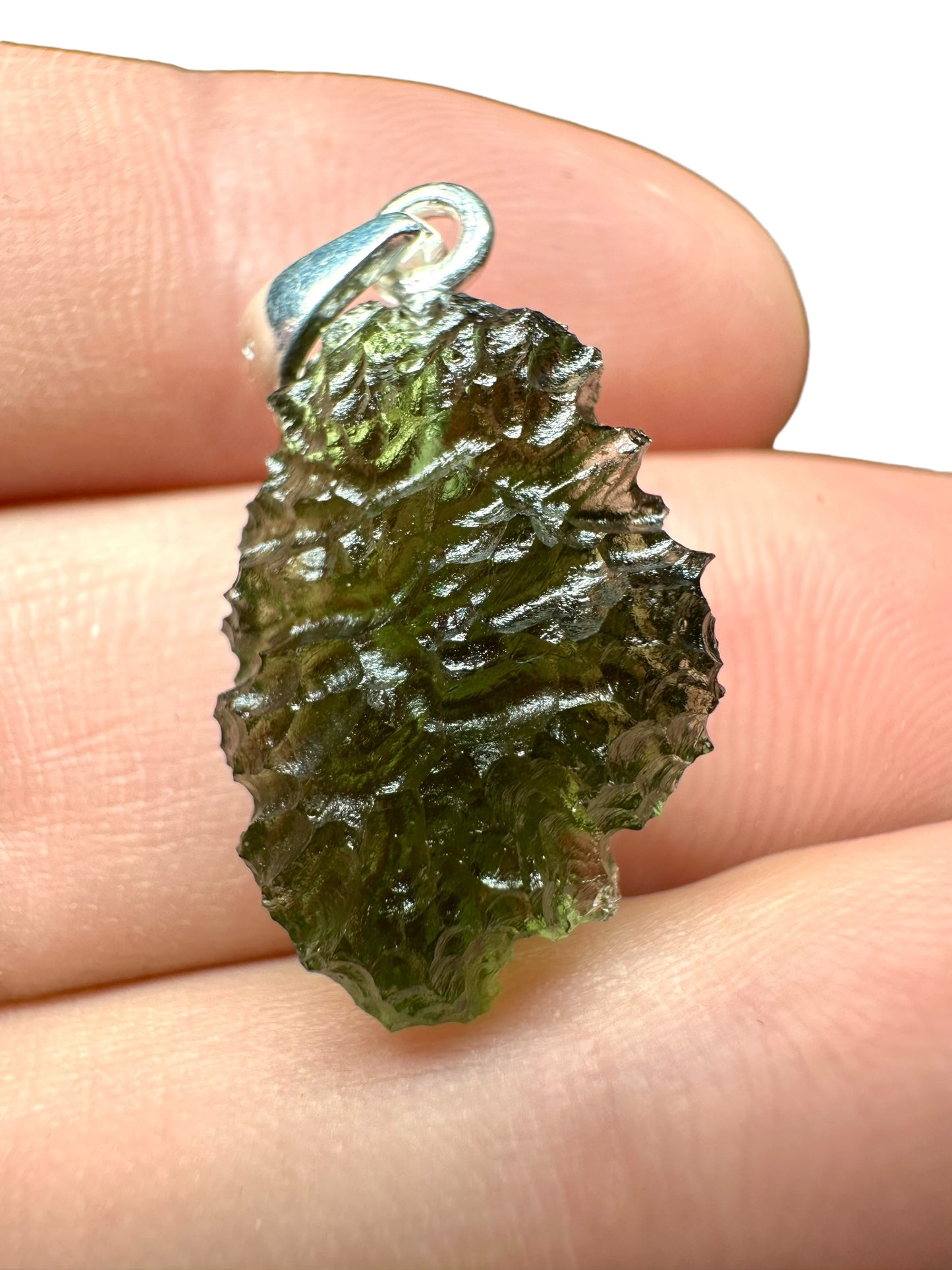 Pendente in argento con Moldavite – SP/V130