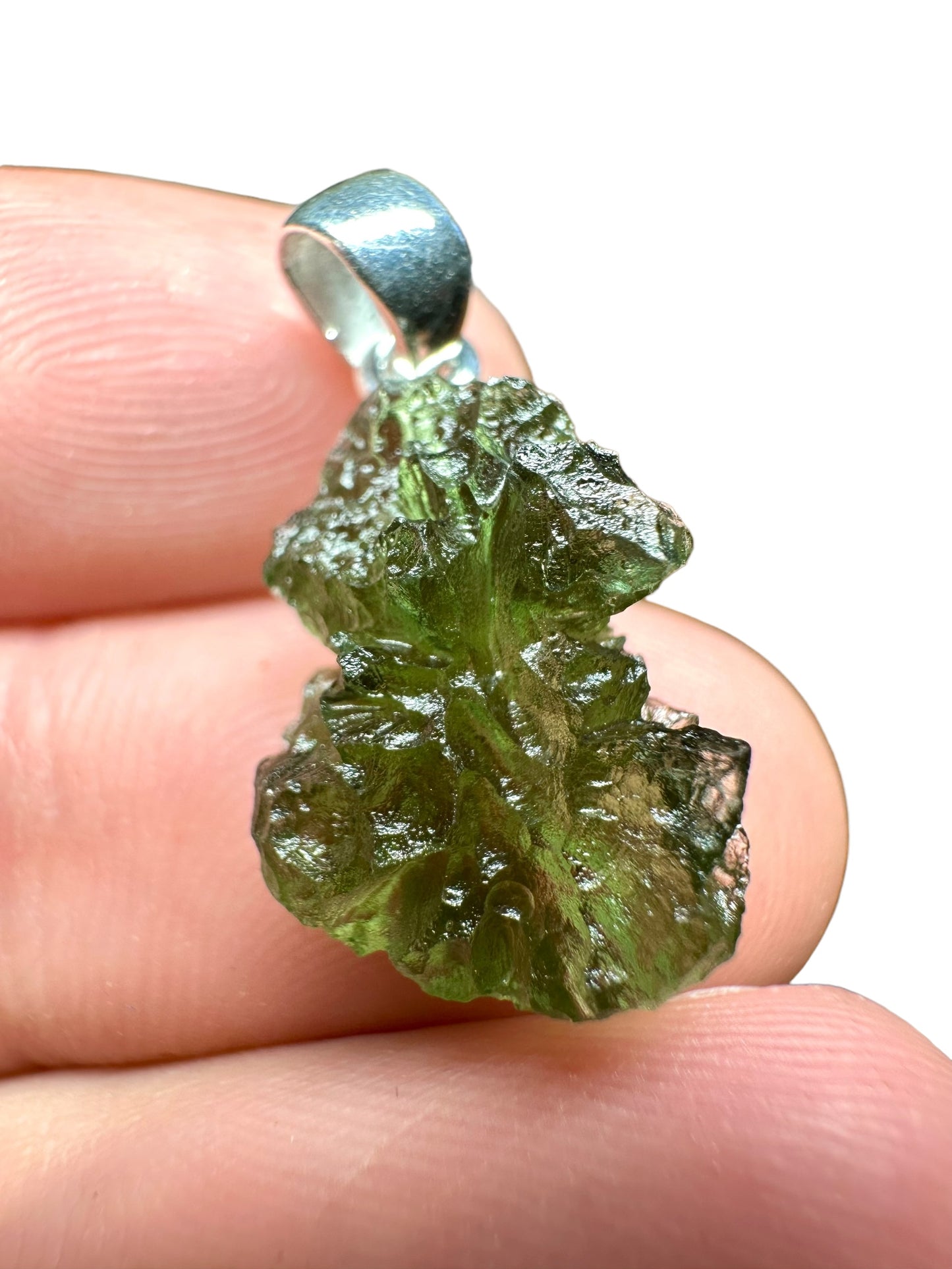 Pendente in argento con Moldavite – SP/V131