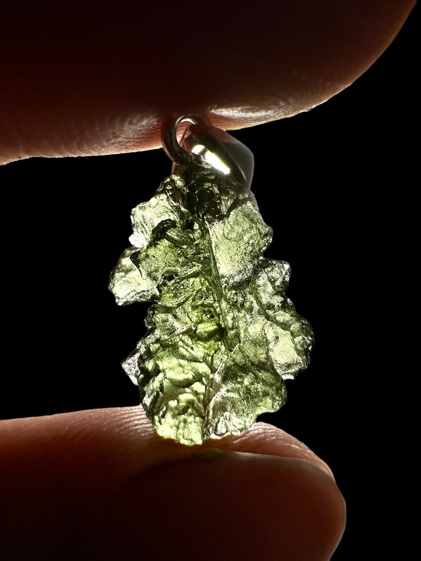 Pendente in argento con Moldavite – SP/V131