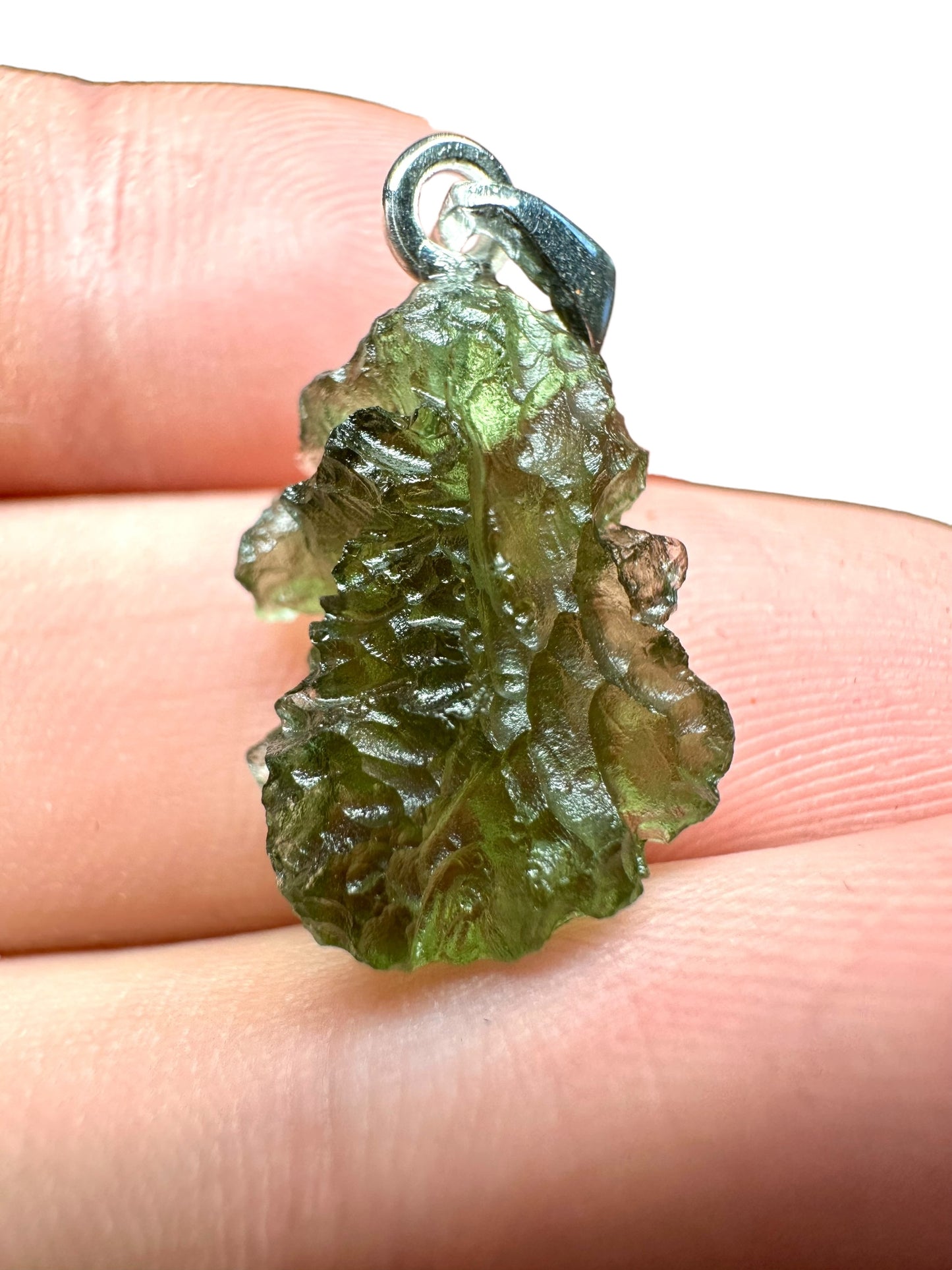 Pendente in argento con Moldavite – SP/V131
