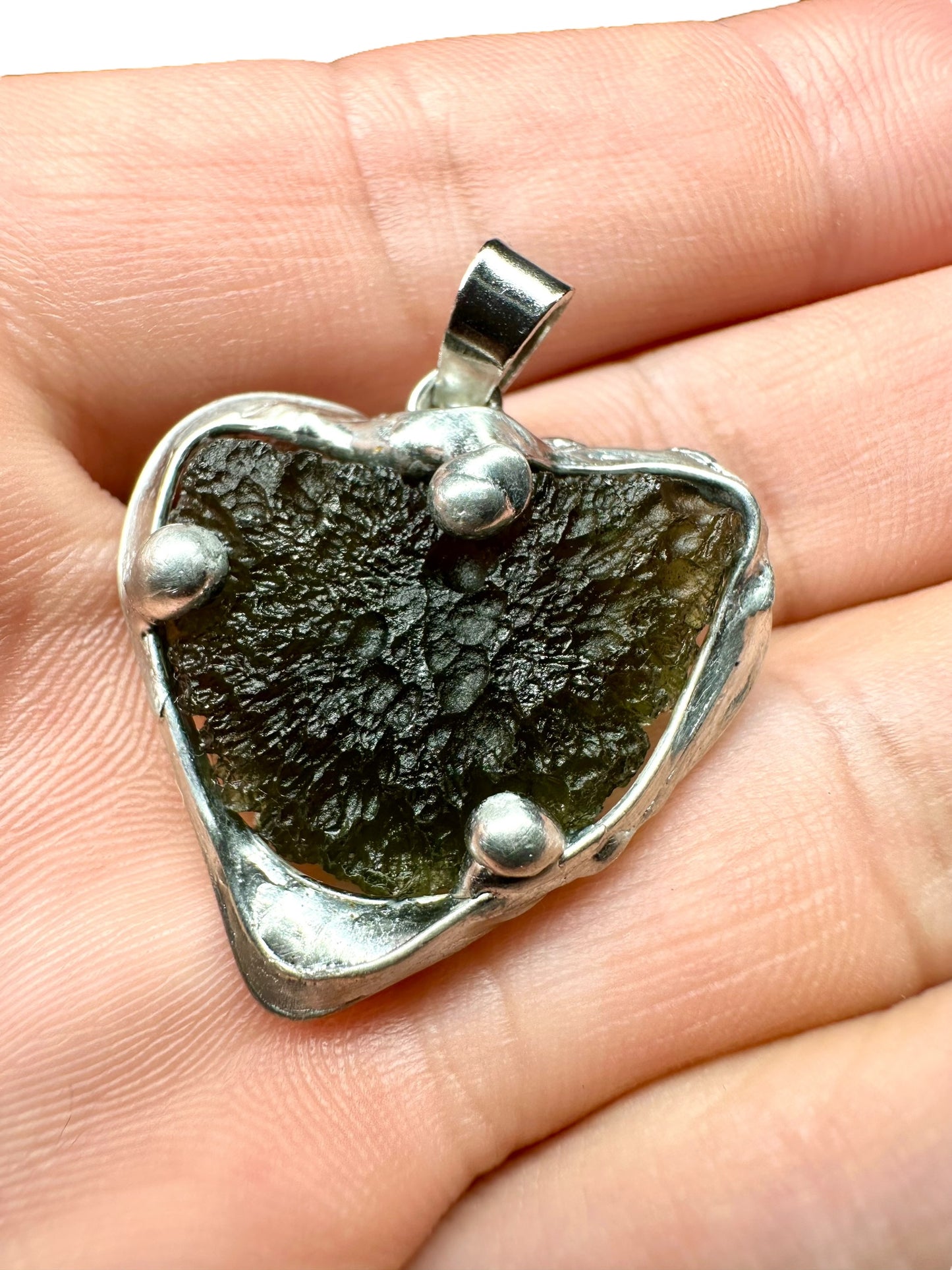 Moldavite pendant