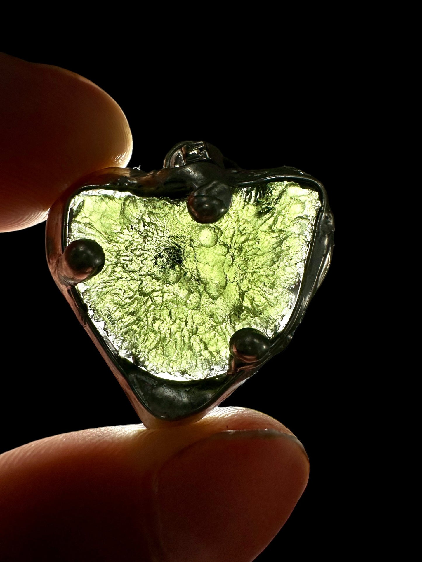 Moldavite pendant