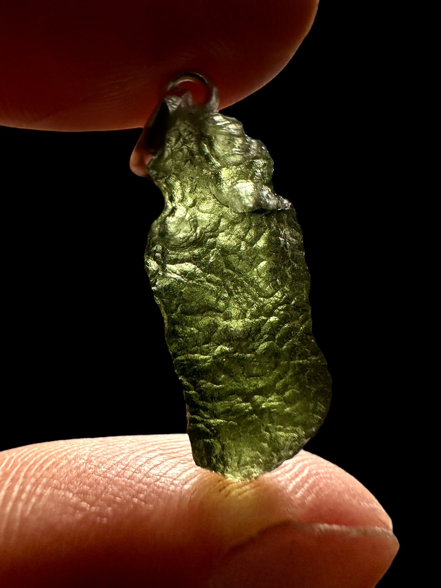 Pendente in argento con Moldavite – SP/V033