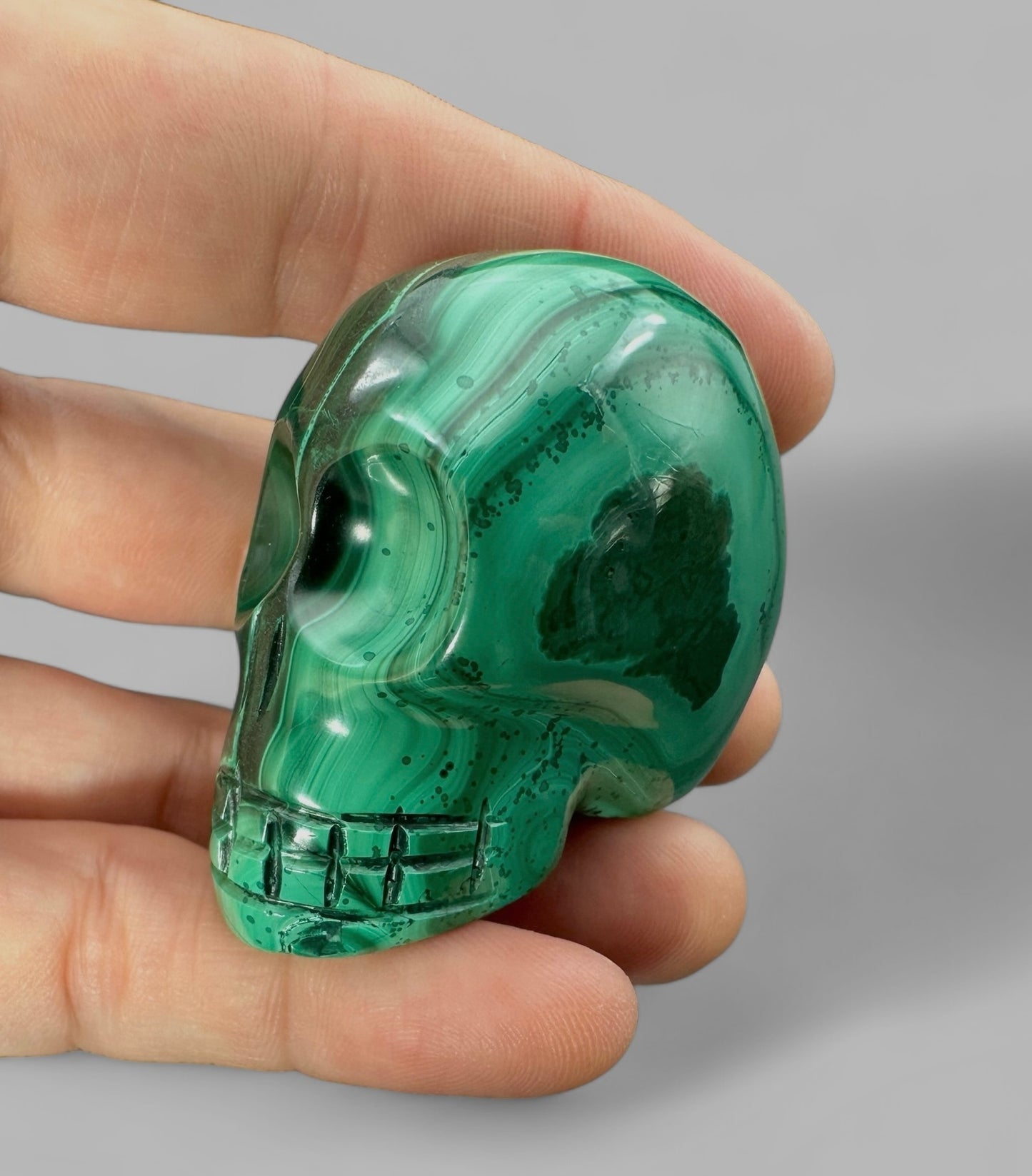 Teschio in Malachite – MZ014