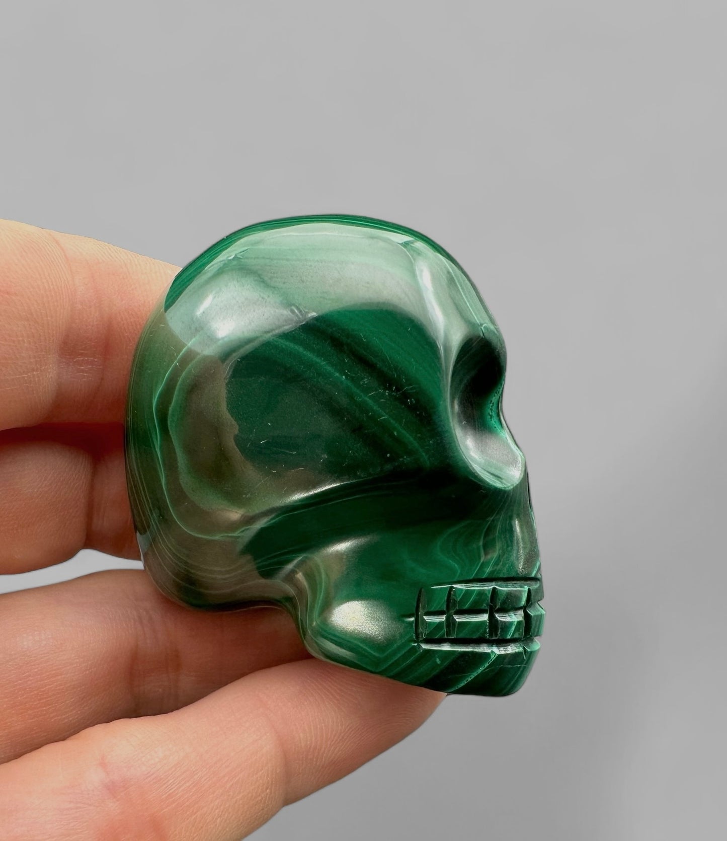 Teschio in Malachite – MZ014