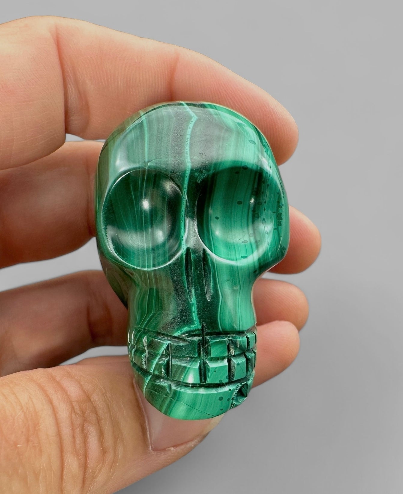 Teschio in Malachite – MZ014