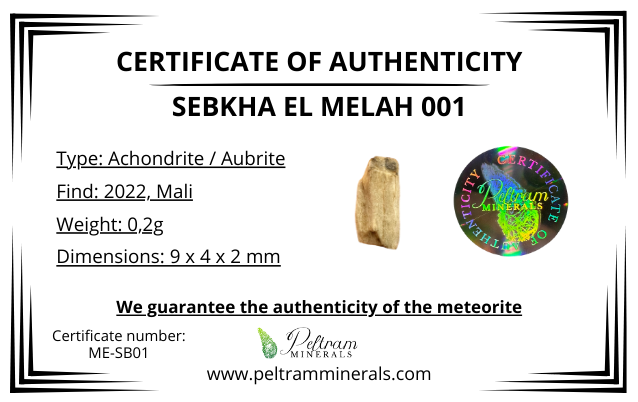 Meteorite Sebkha el Melah 001 – Mali – MESB01