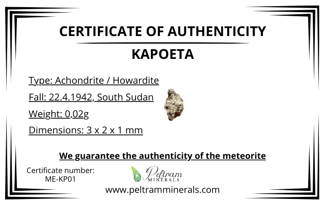 Meteorite Kapoeta – South Sudan – MEKP01