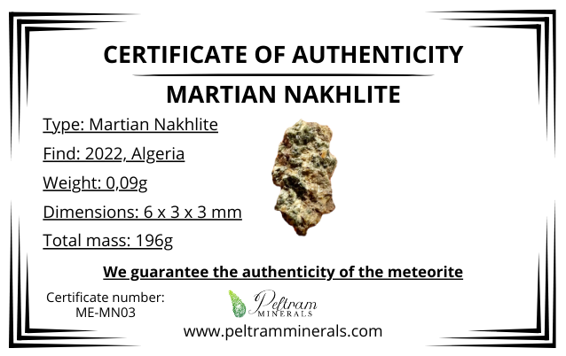 Meteorite NWA 15200 – Algeria, Northwest Africa – MEMN03