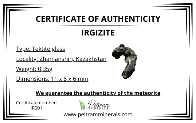 Irgizite in box – Zhamanshin, Kazakhstan – IR001