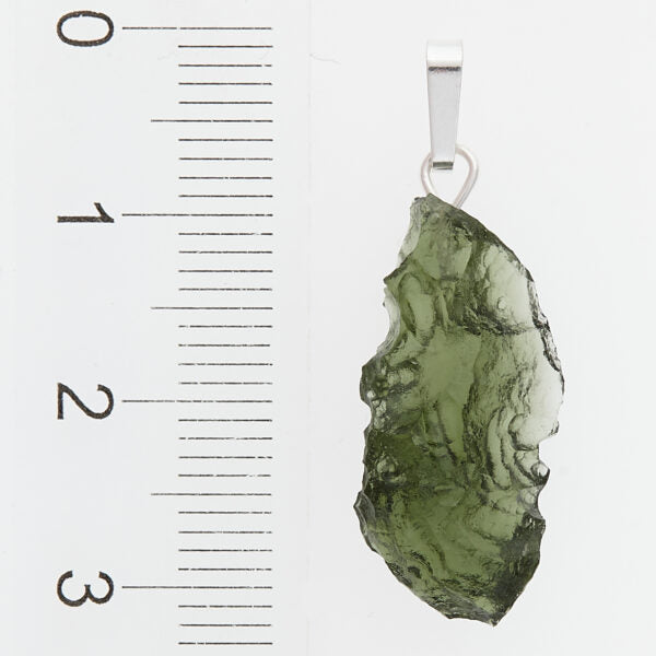 Pendente in argento con moldavite 1933