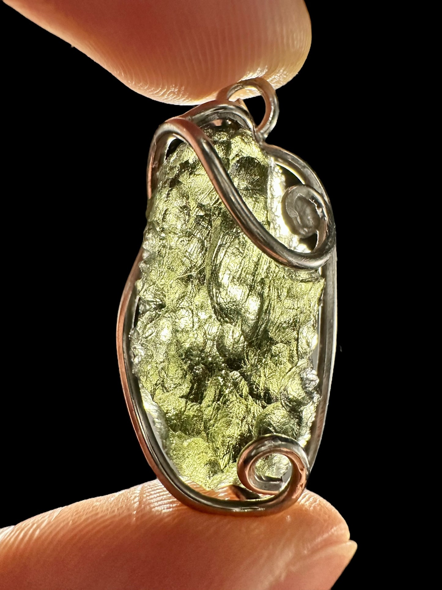Pendente in argento con Moldavite – SP/V160