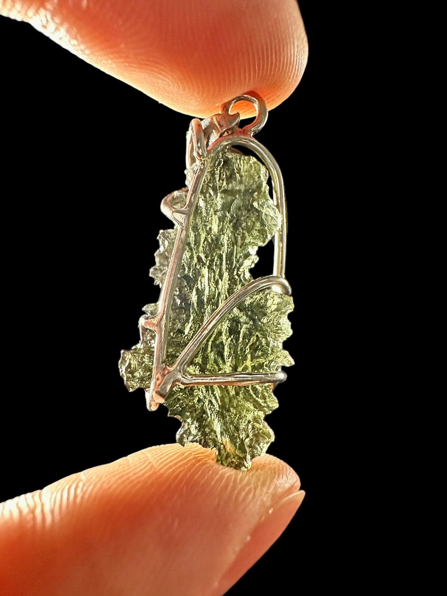 Pendente in argento con Moldavite – SP/V161