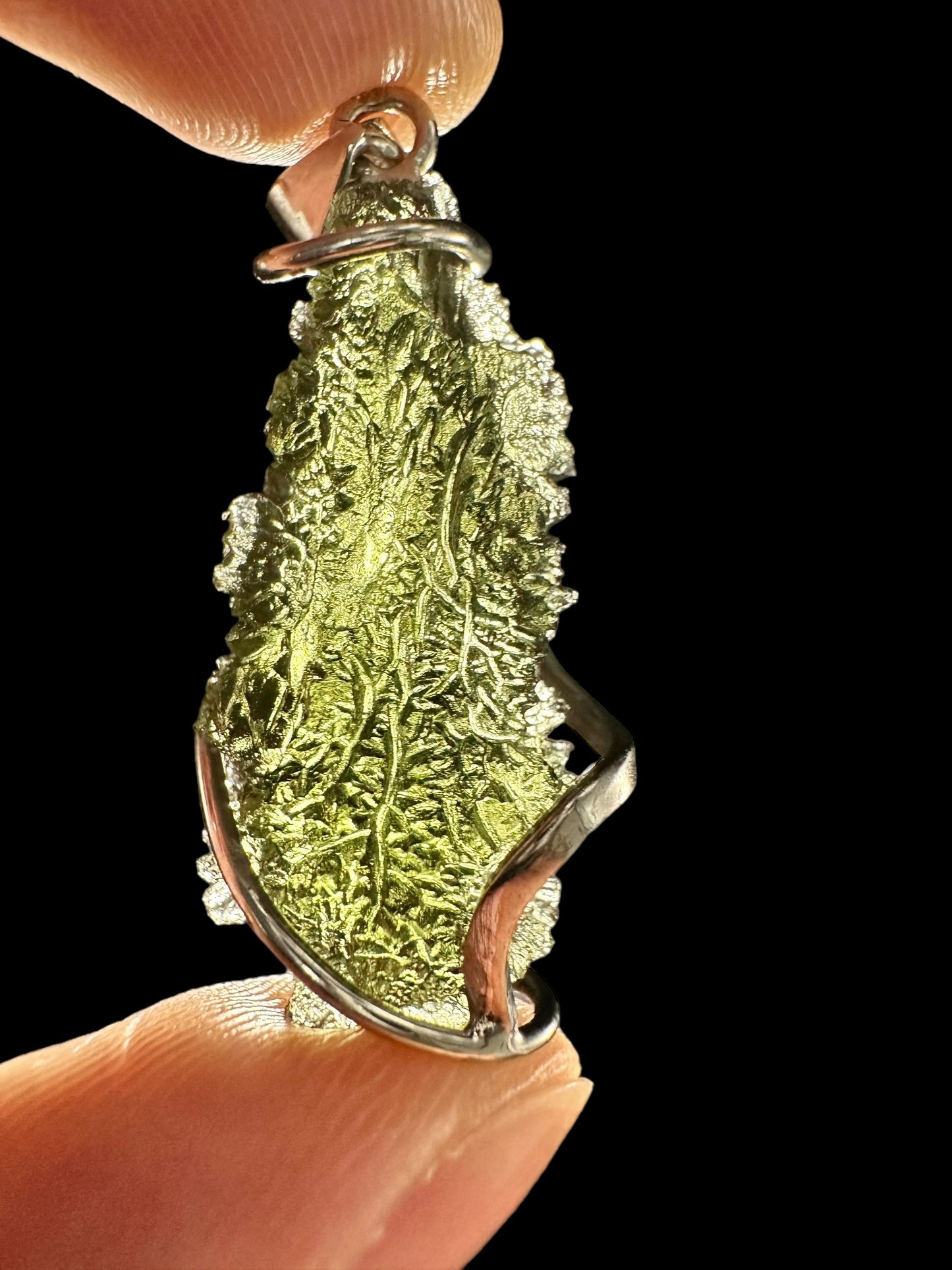 Pendente in argento con Moldavite – SP/V164