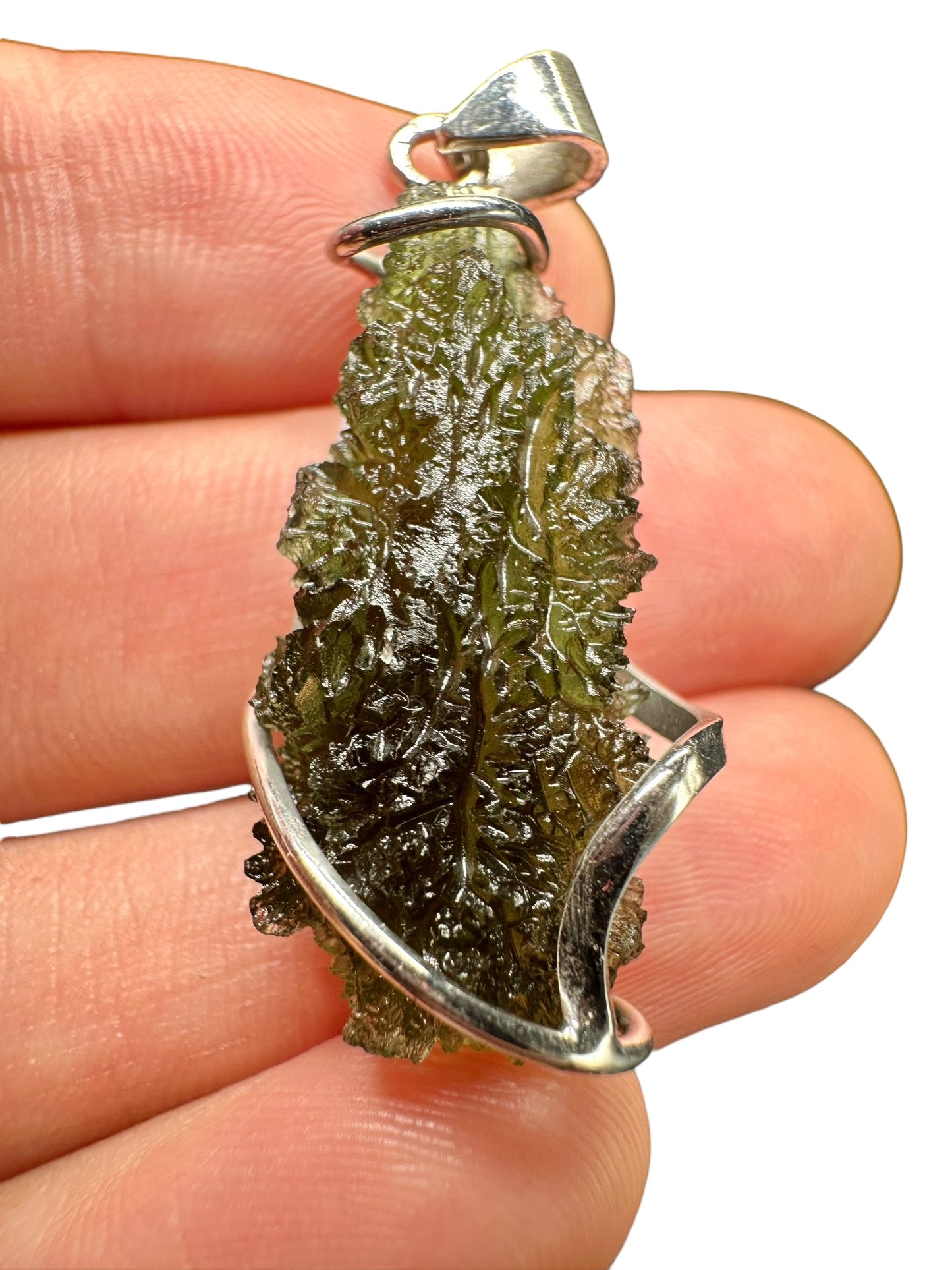 Pendente in argento con Moldavite – SP/V164