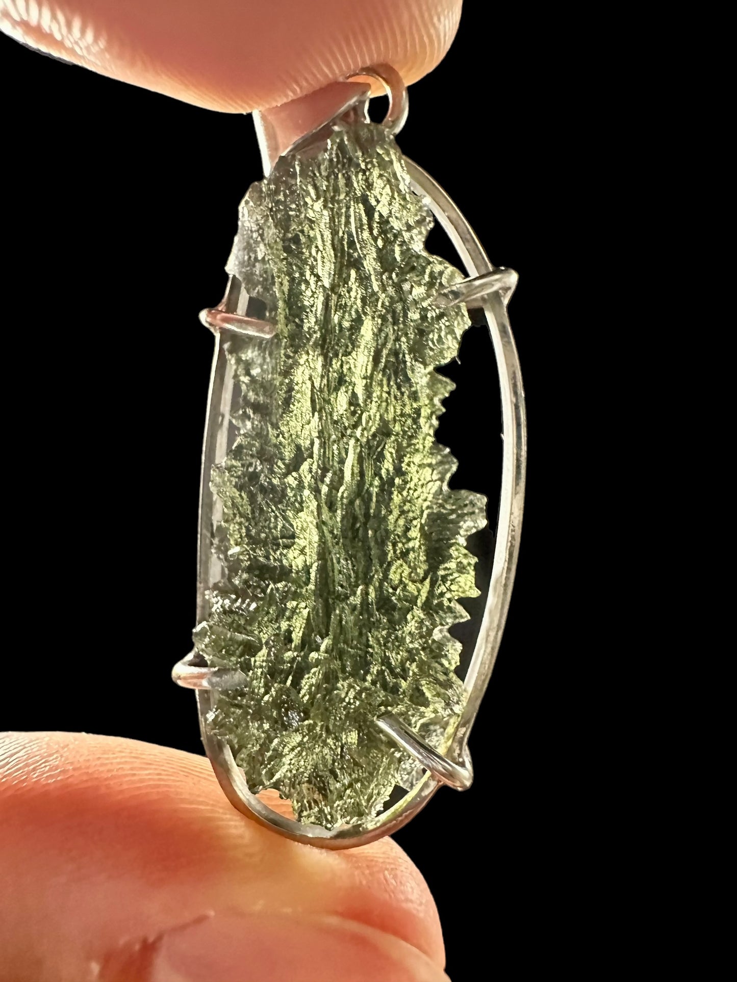 Pendente in argento con Moldavite – SP/V168