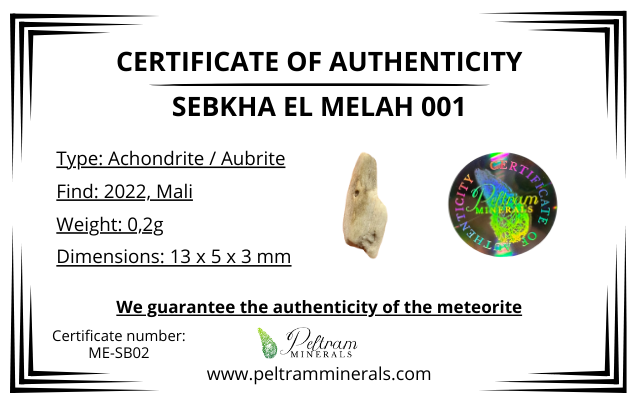 Meteorite Sebkha el Melah 001 – Mali – MESB02