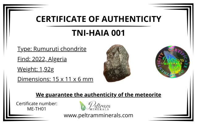 Meteorite Tni-Haia 001 – Algeria – METH01