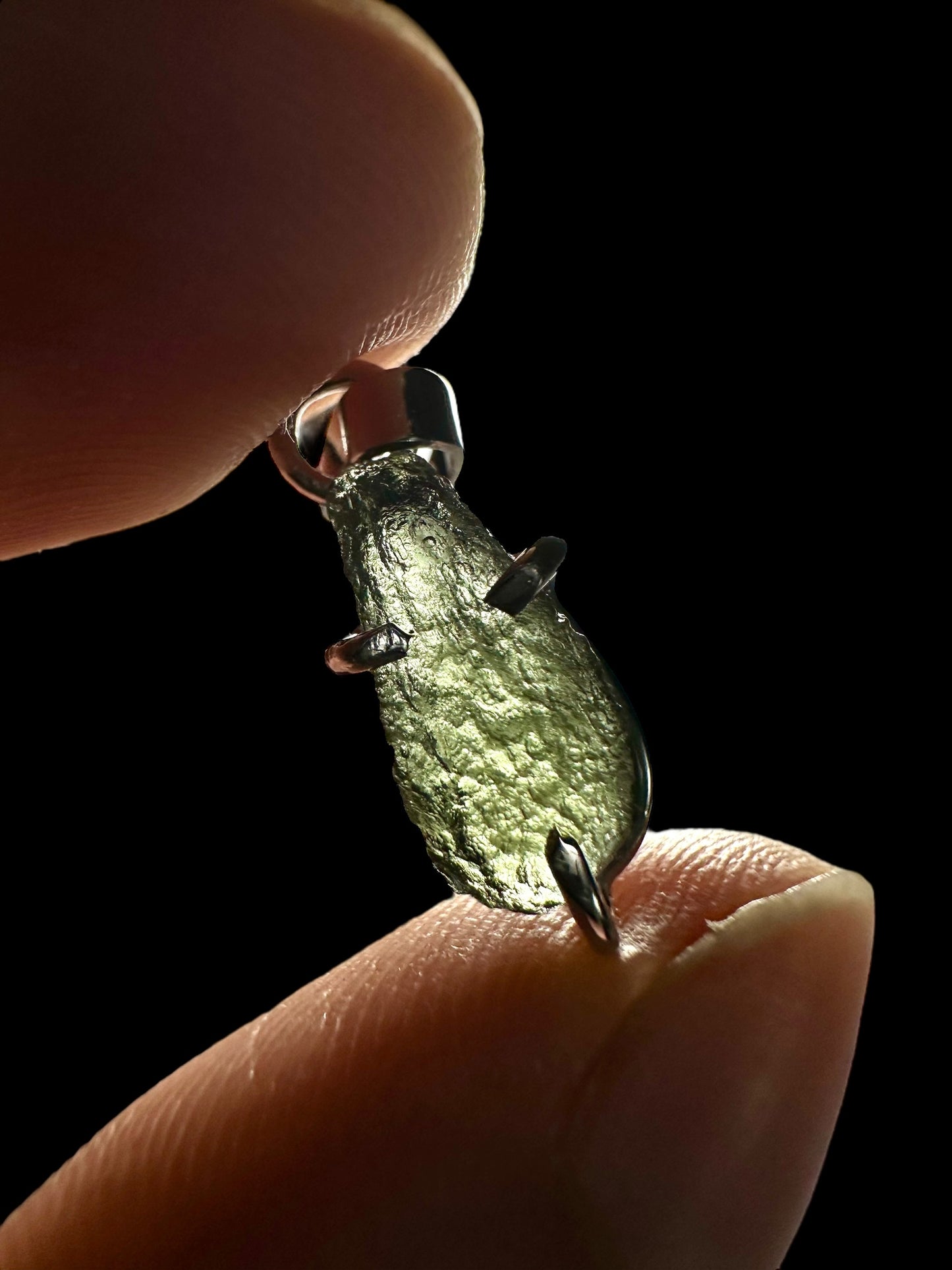 Pendente in argento con Moldavite – SP/V208