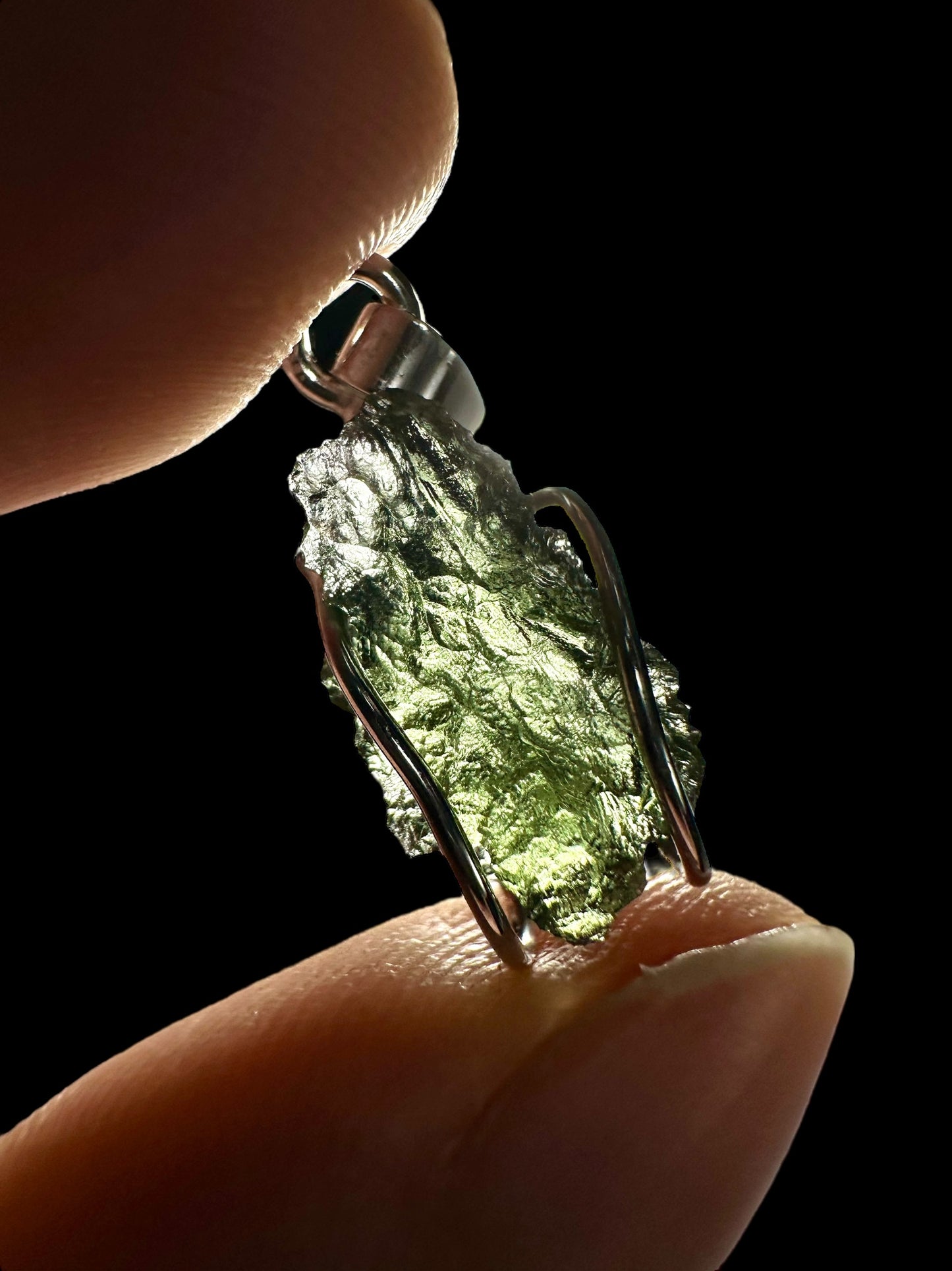 Pendente in argento con Moldavite – SP/V210