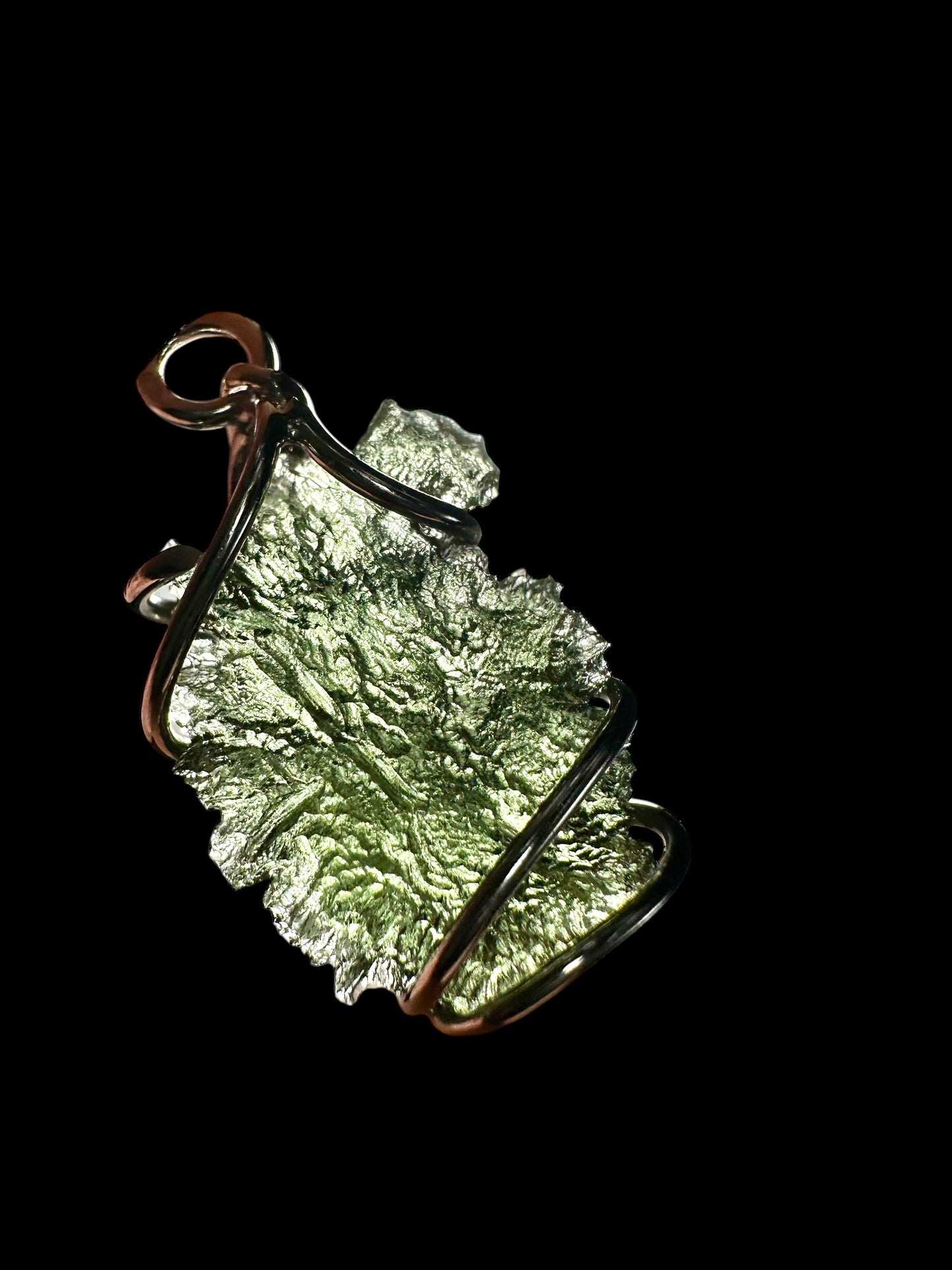 Pendente in argento con Moldavite – SP/V216