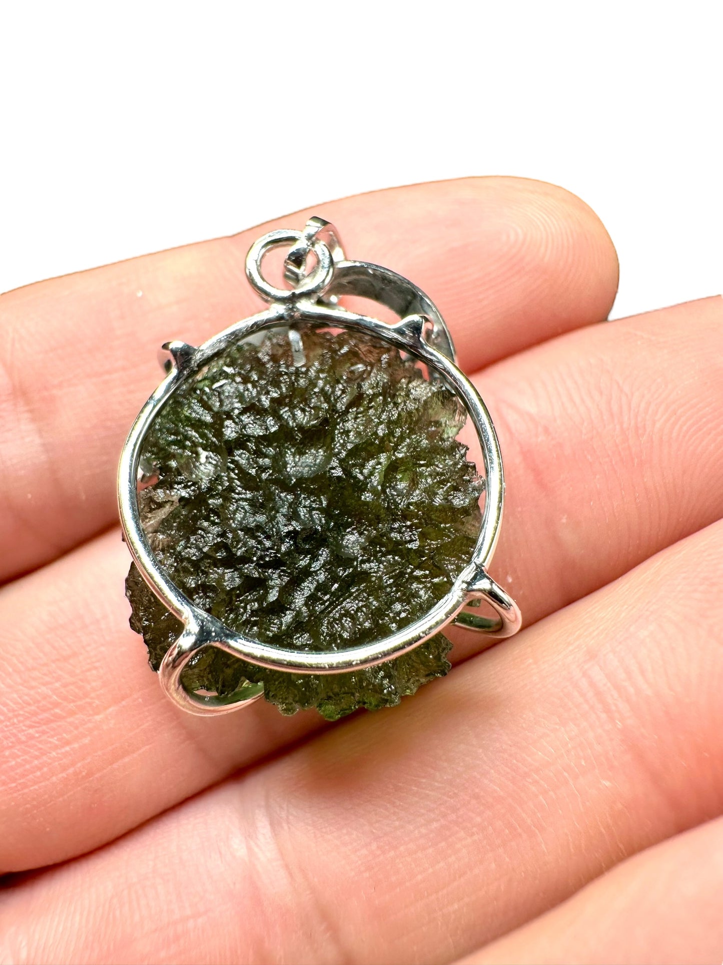 Pendente in argento con Moldavite – SP/V217