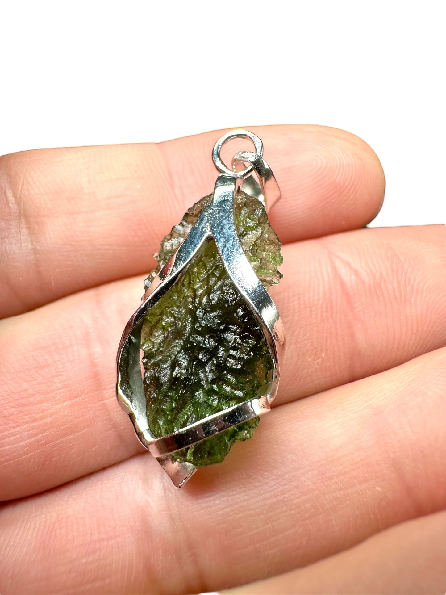 Pendente in argento con Moldavite – SP/V226