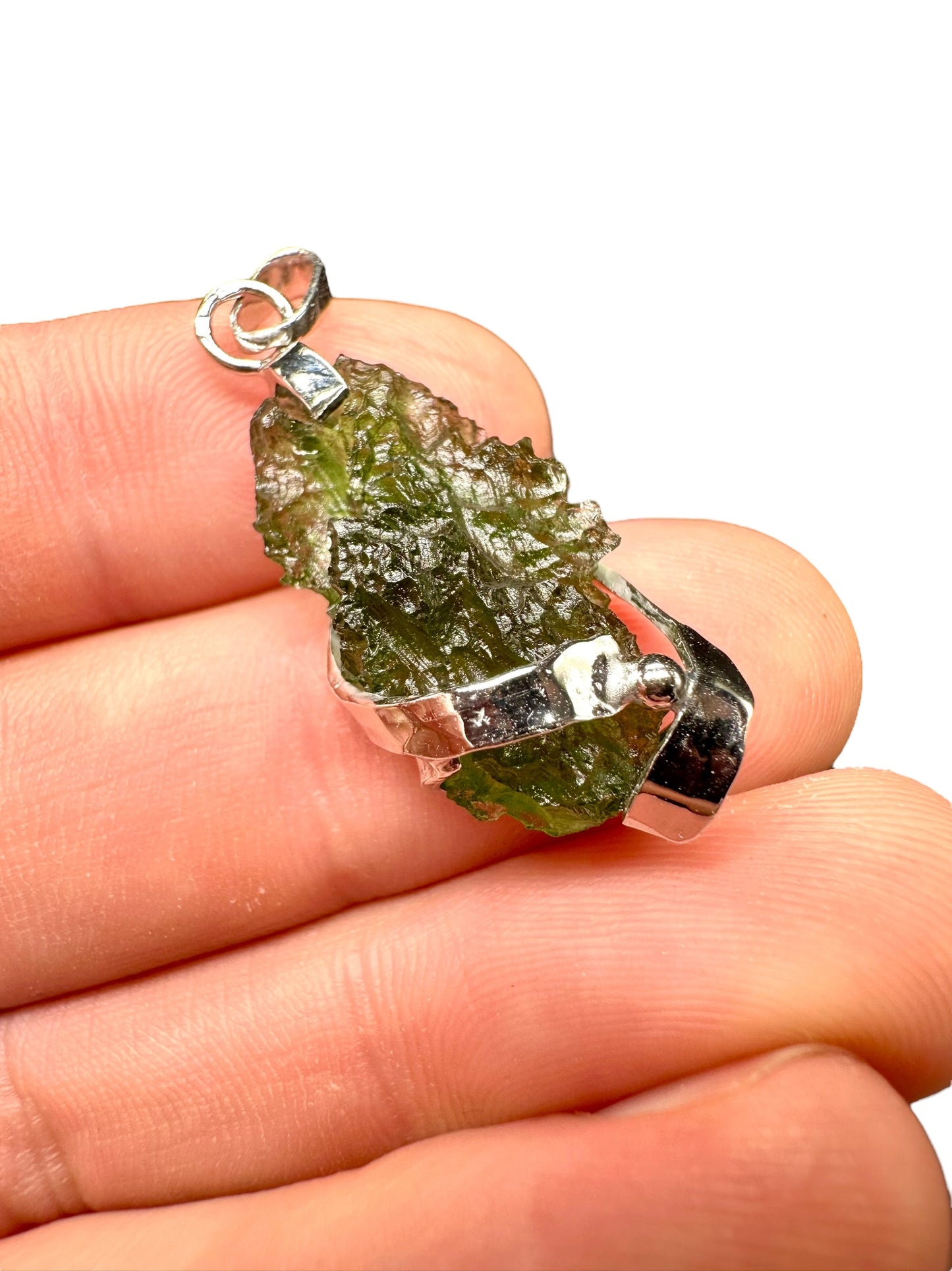 Pendente in argento con Moldavite – SP/V226