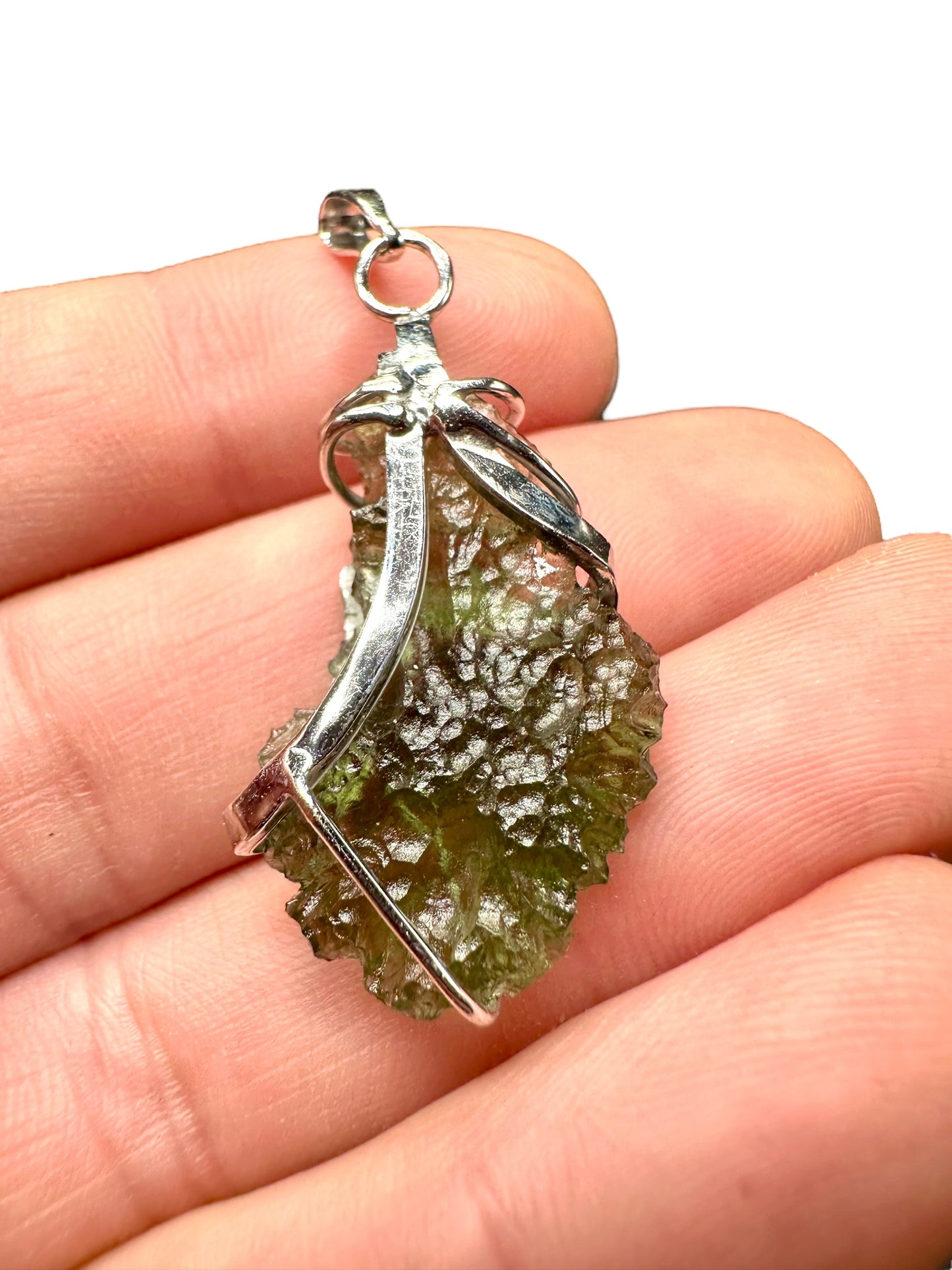 Pendente in argento con Moldavite – SP/V229