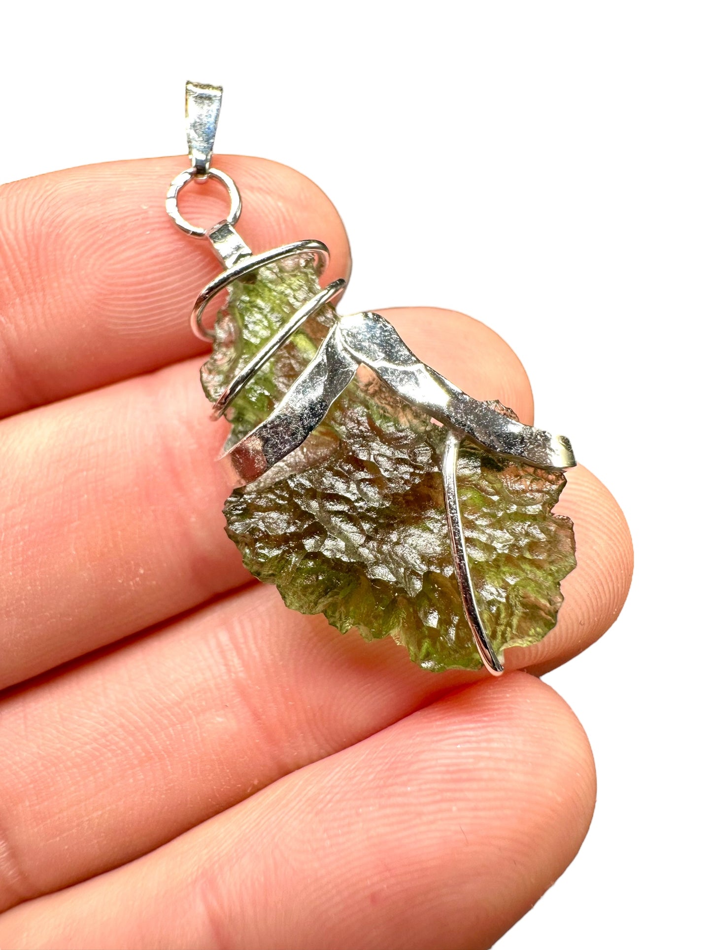 Pendente in argento con Moldavite – SP/V229