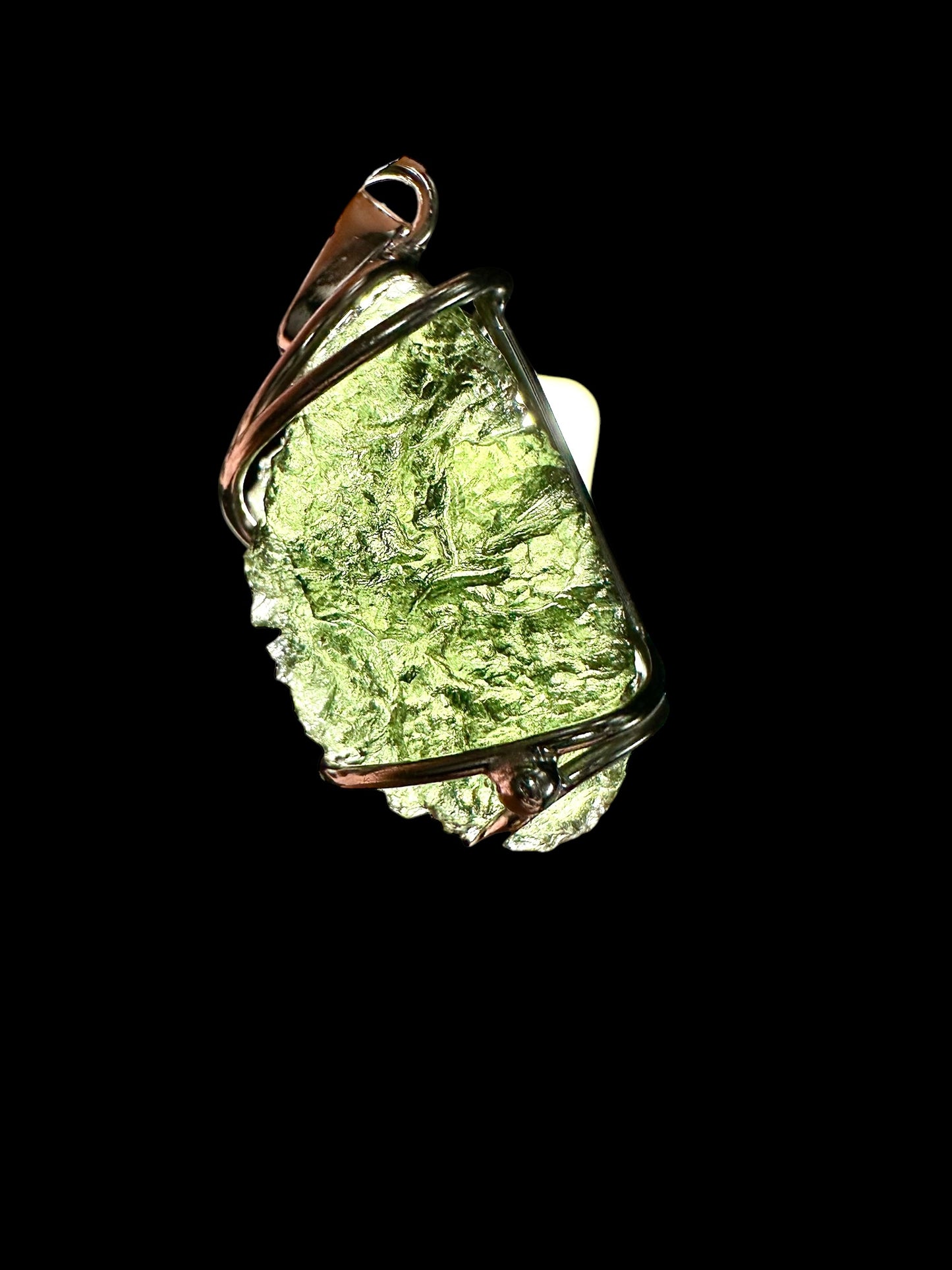 Pendente in argento con Moldavite – SP/V237