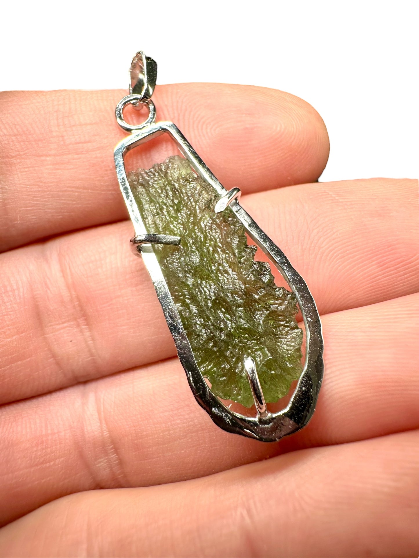 Pendente in argento con Moldavite – SP/V239