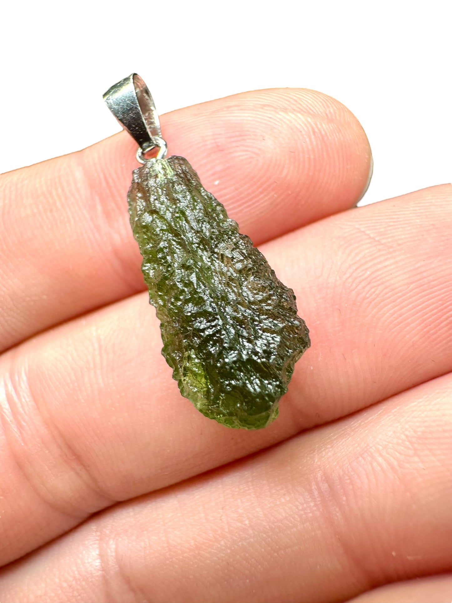 Pendente in argento con Moldavite – SP/V248