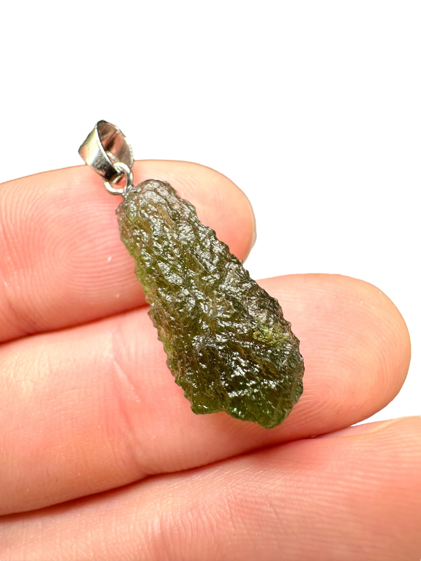 Pendente in argento con Moldavite – SP/V248