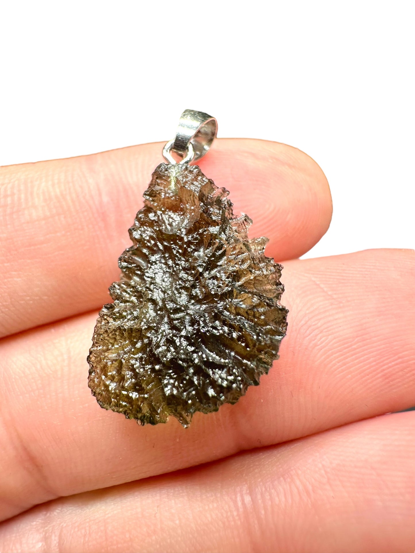 Pendente in argento con Moldavite – SP/V249