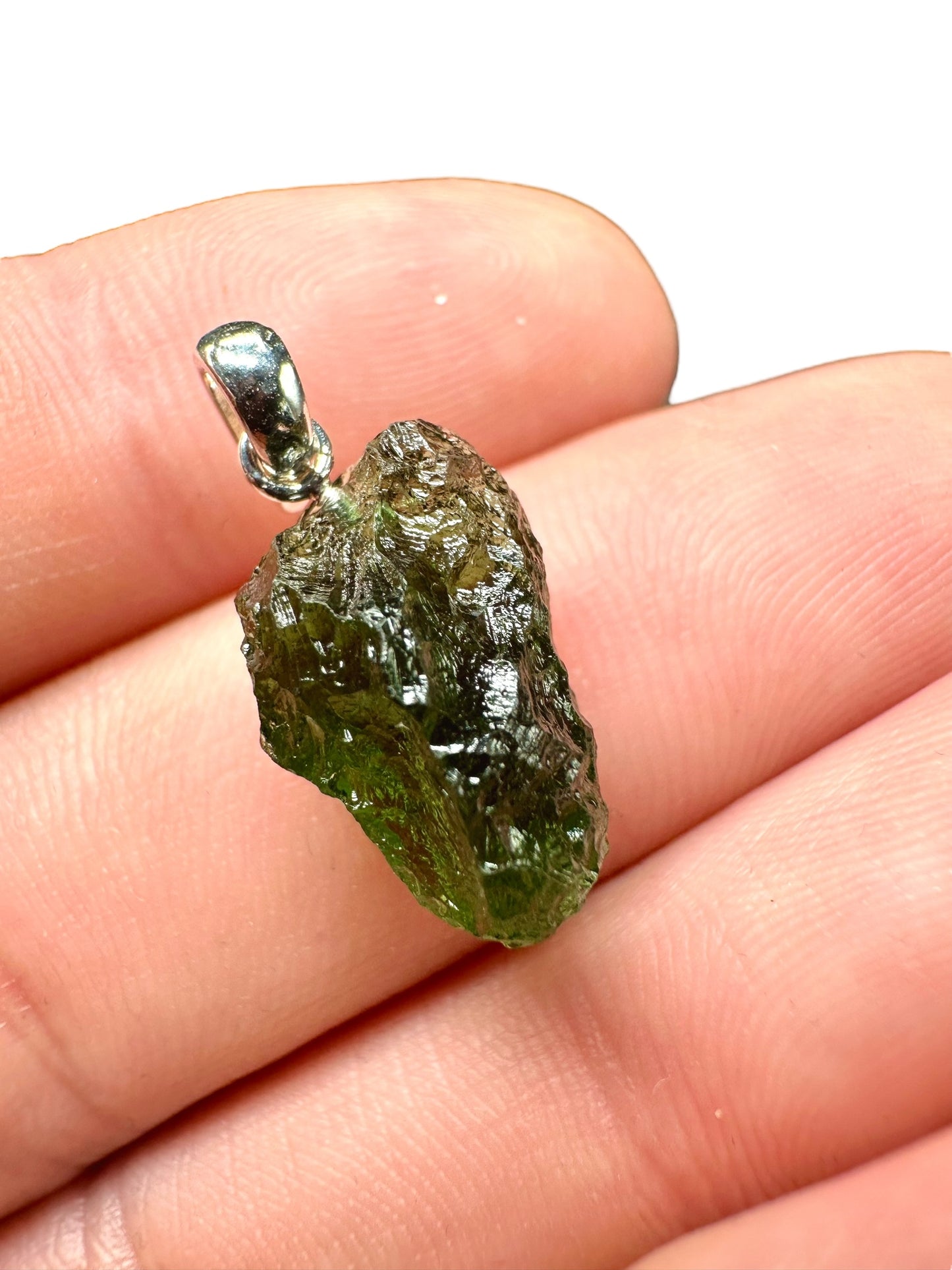 Pendente in argento con Moldavite – SP/V264