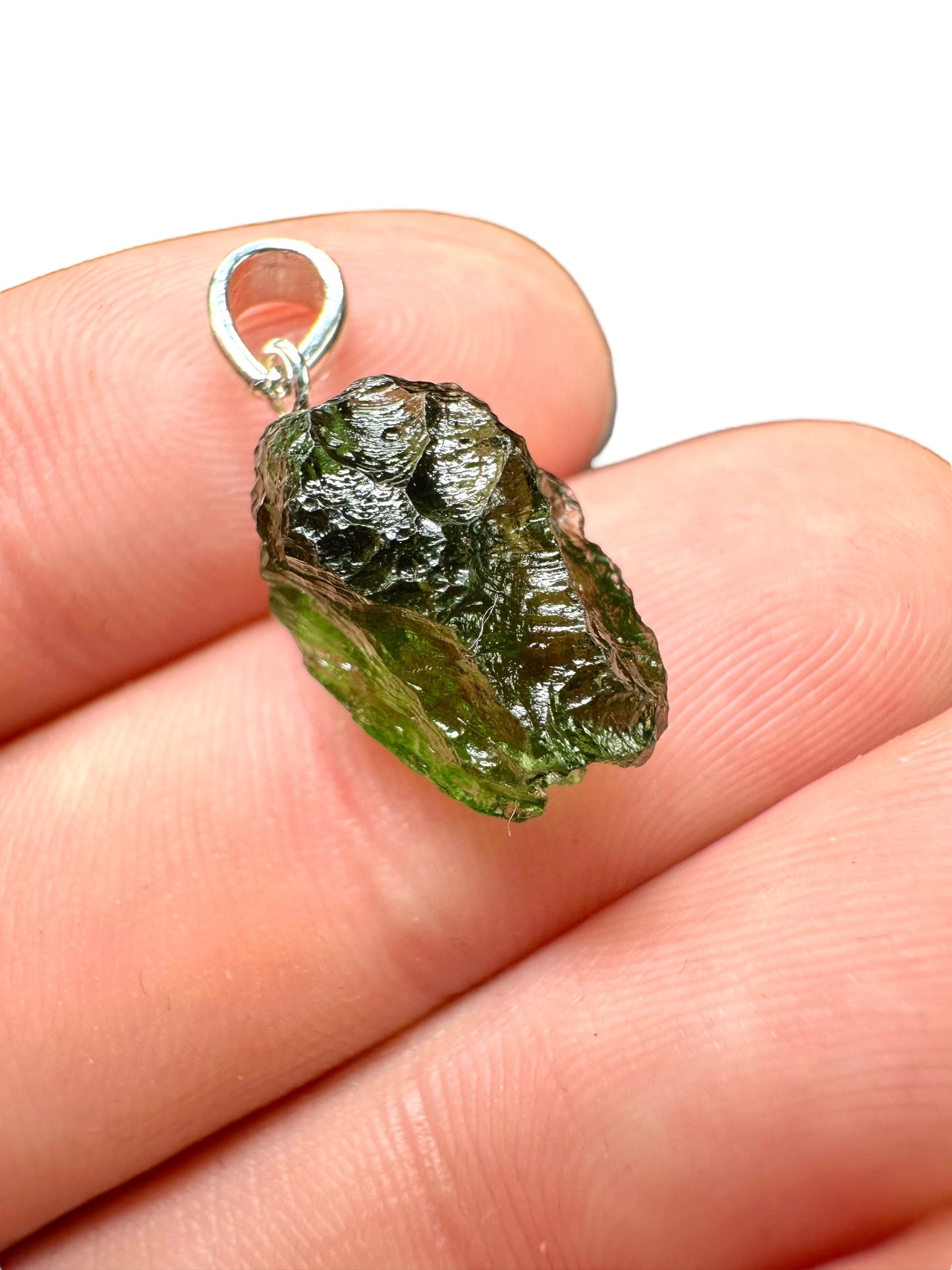 Pendente in argento con Moldavite – SP/V264