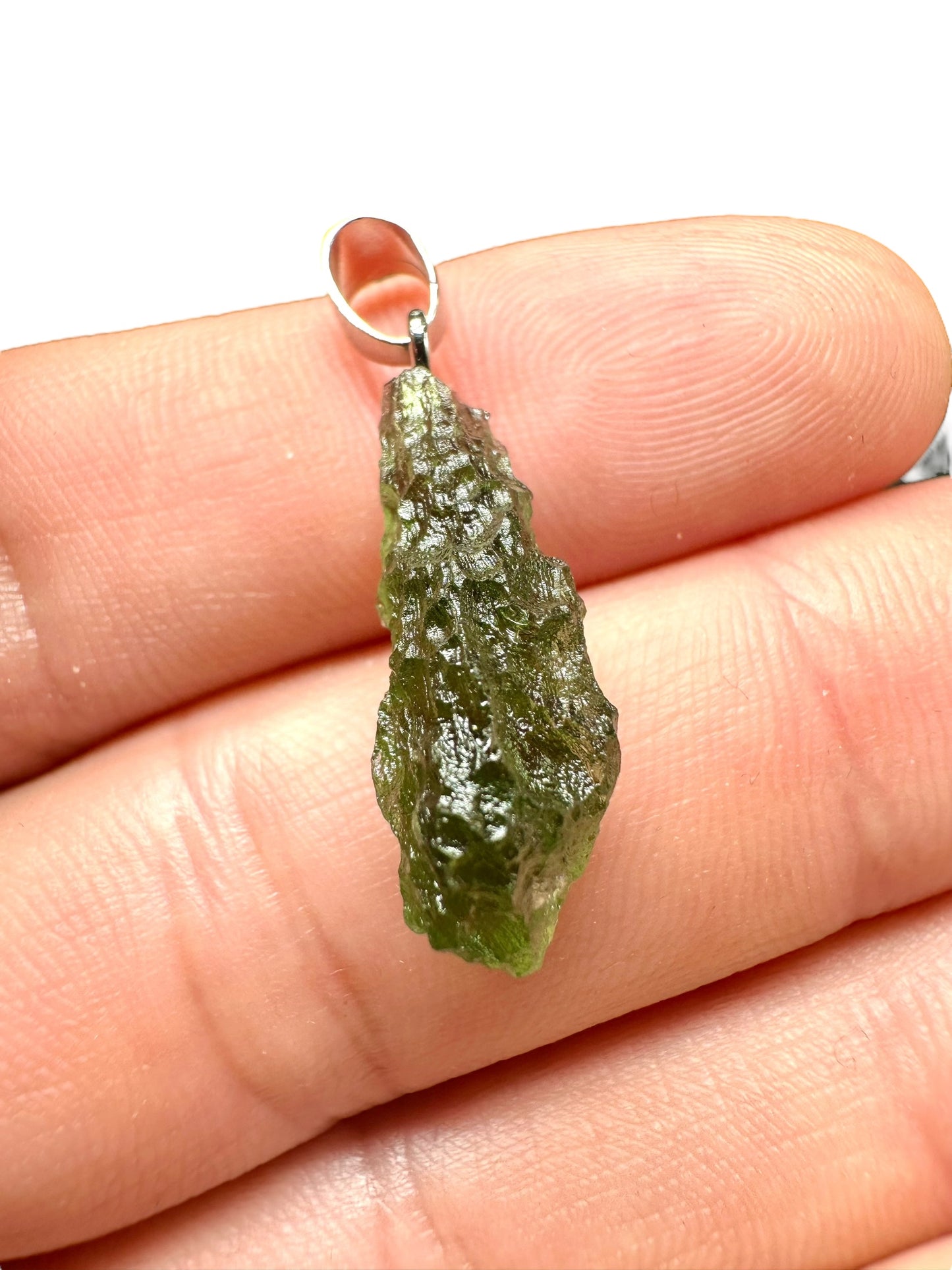 Pendente in argento con Moldavite – SP/V266