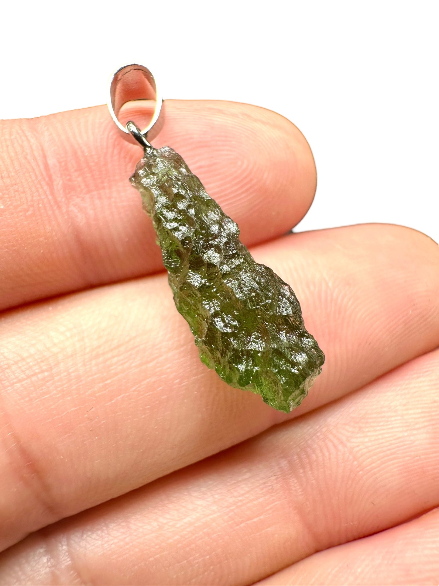 Pendente in argento con Moldavite – SP/V266