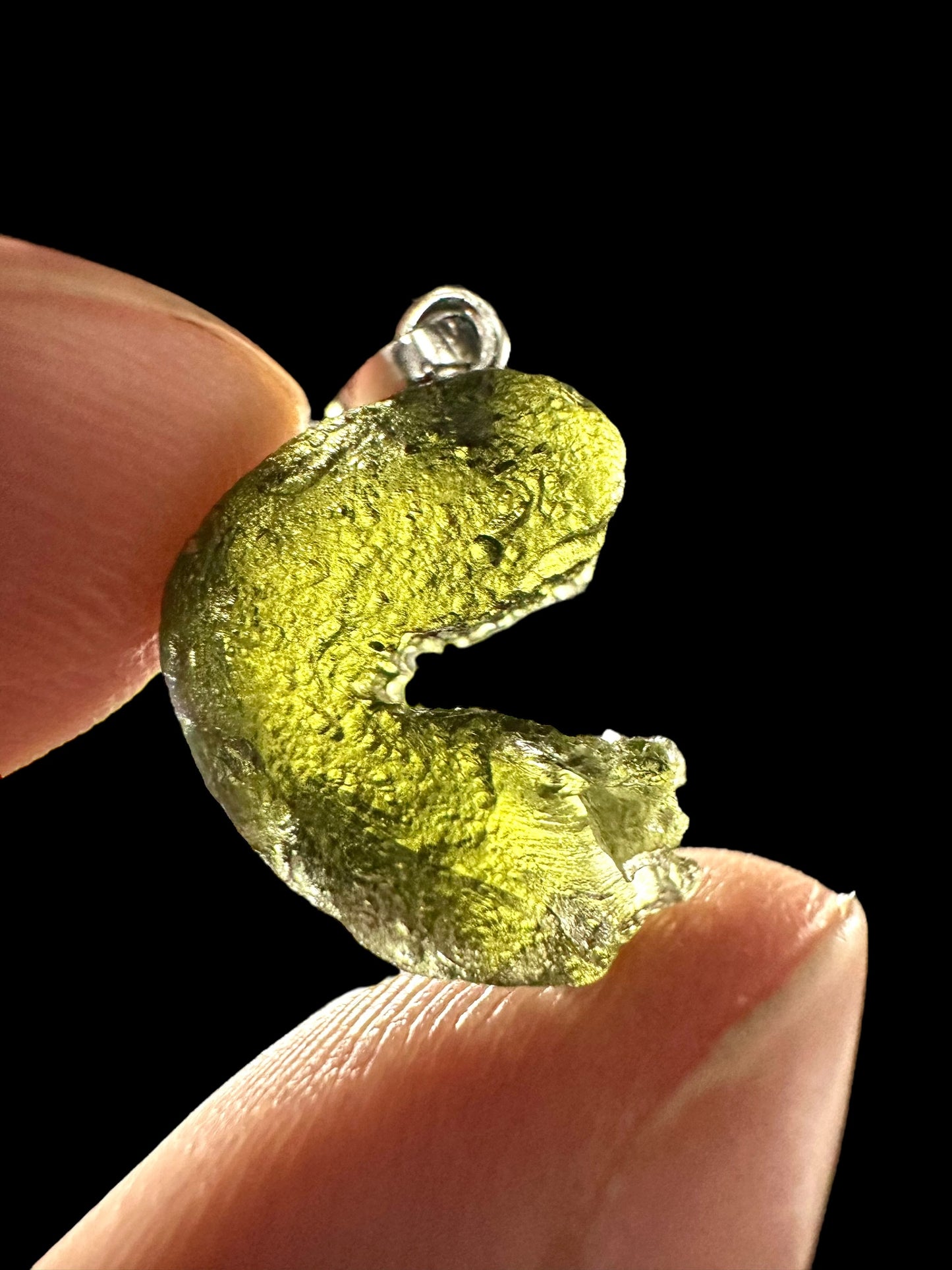 Pendente in argento con Moldavite – SP/V270