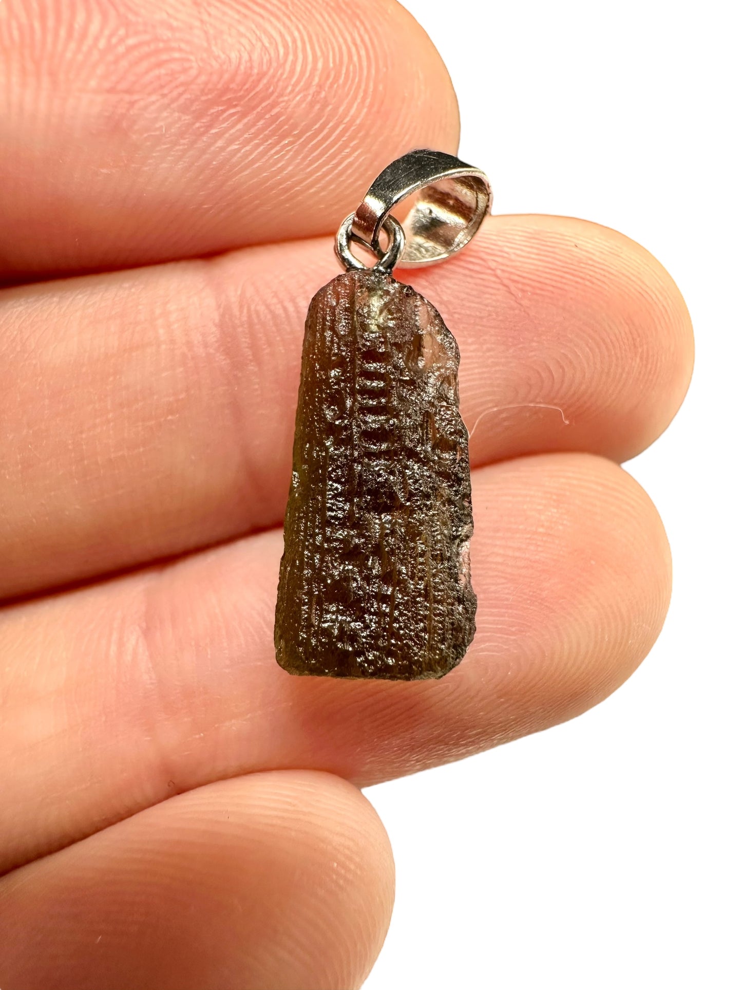 Pendente in argento con Moldavite – SP/V286