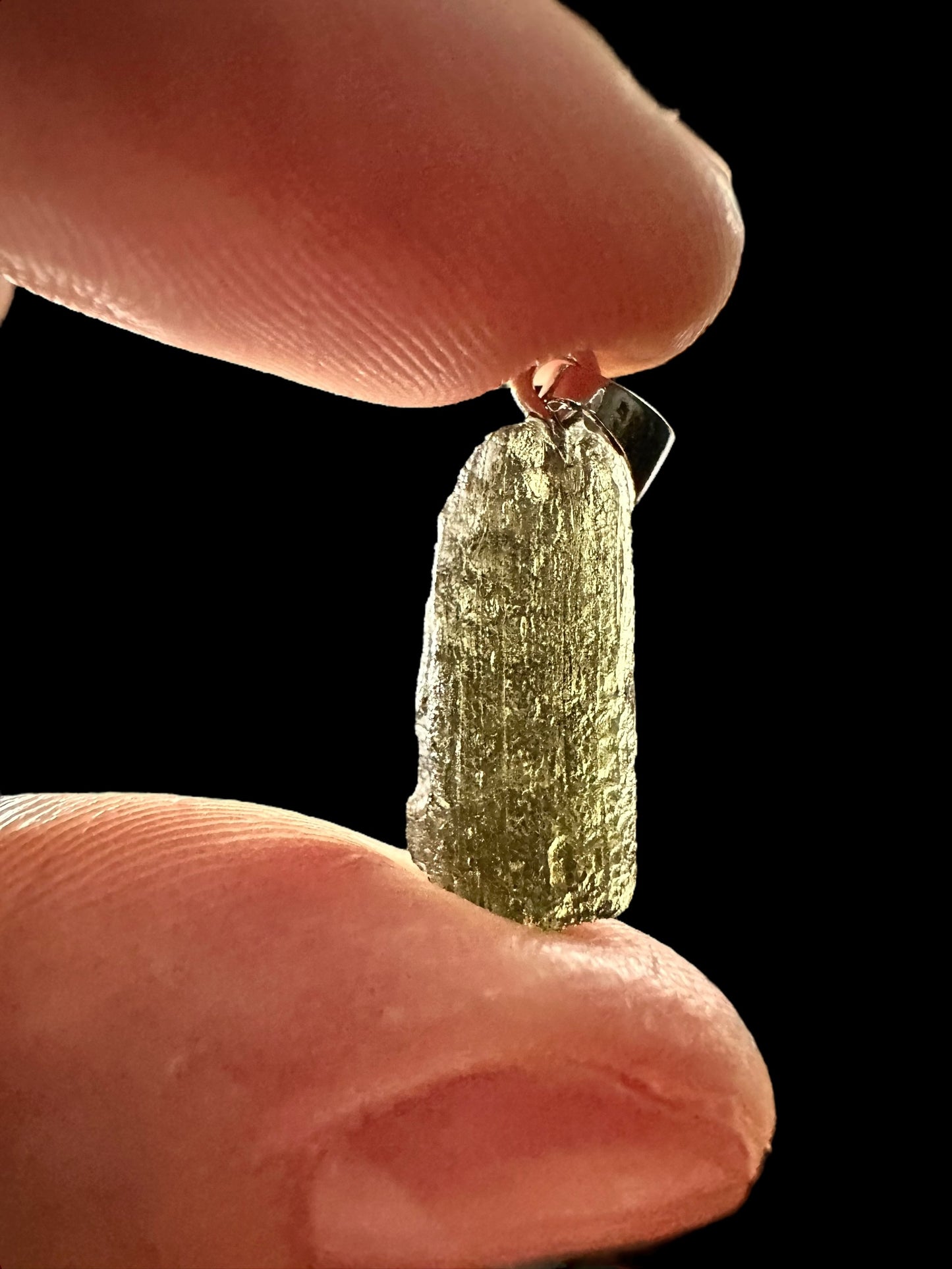 Pendente in argento con Moldavite – SP/V286