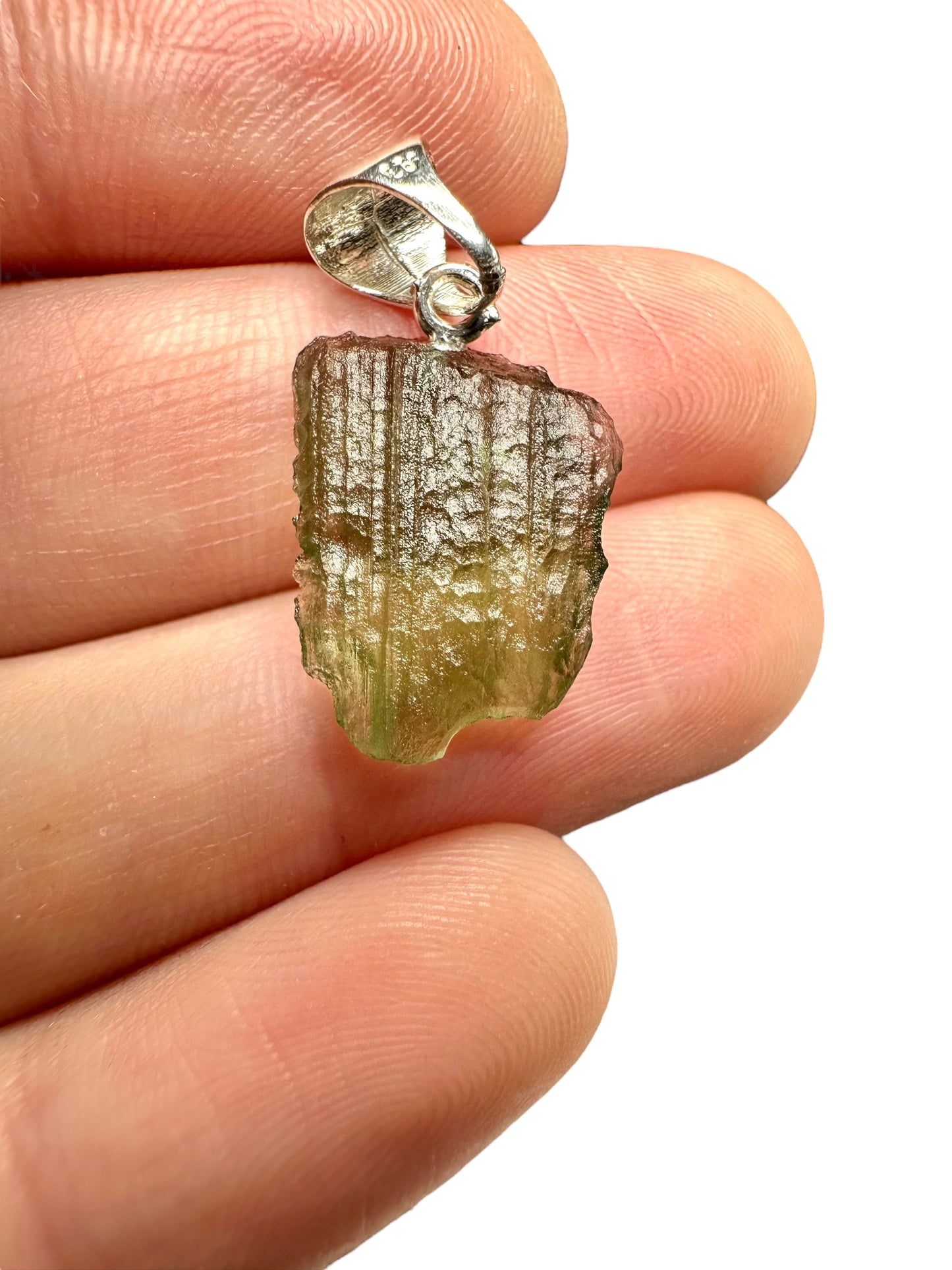 Pendente in argento con Moldavite – SP/V288