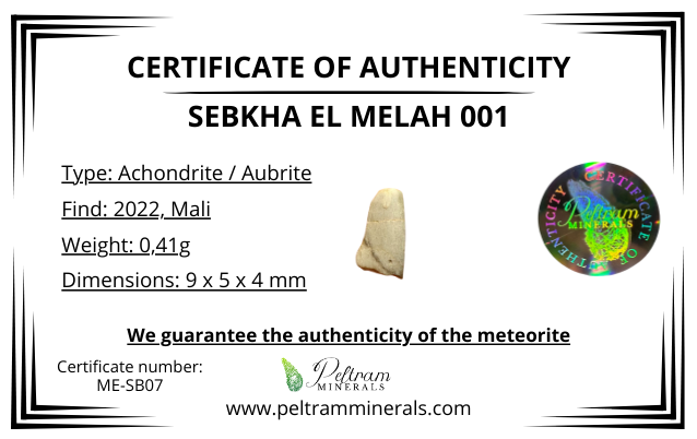 Meteorite Sebkha el Melah 001 – Mali – MESB07